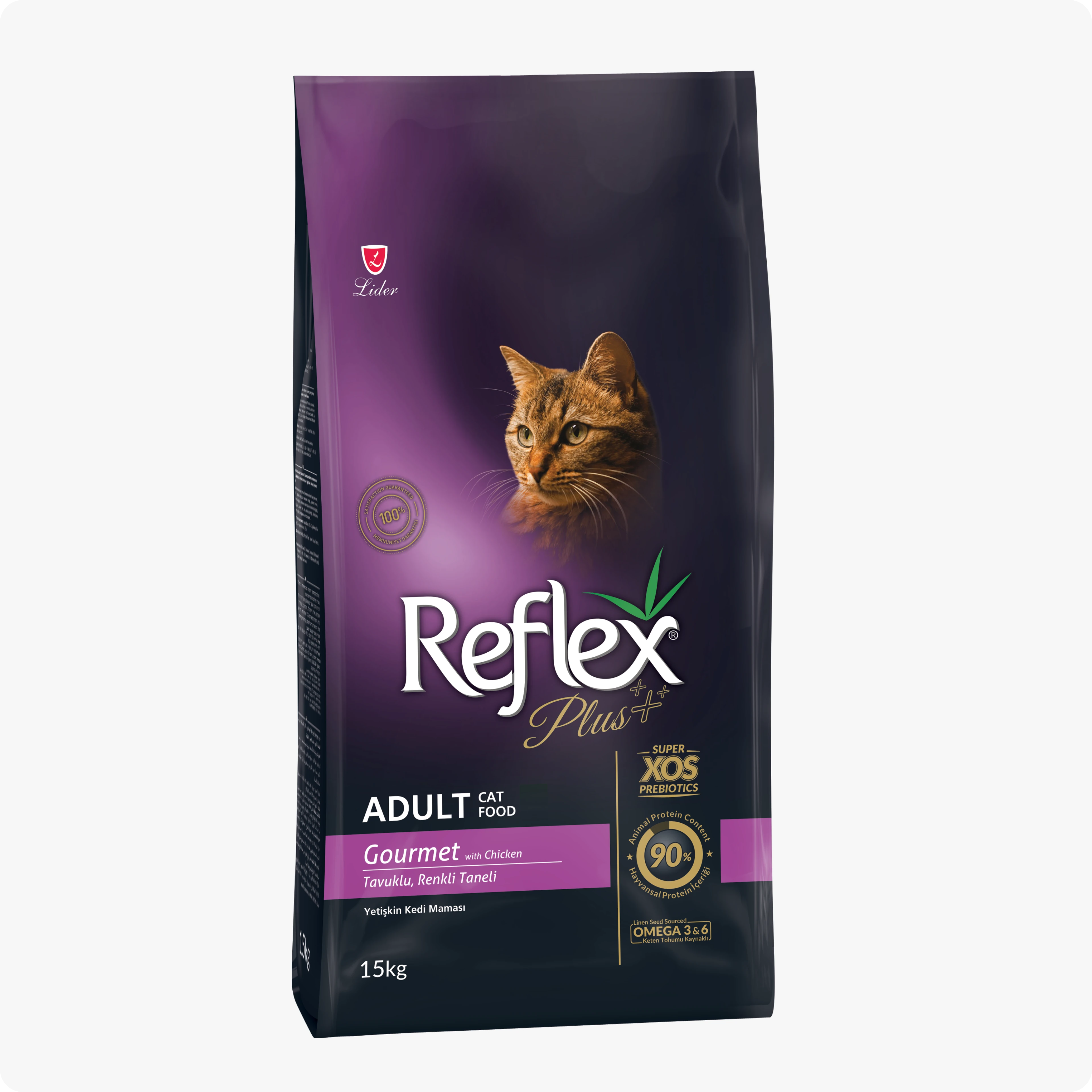 Reflex Plus Renkli Taneli Gourmet Yetişkin Kedi Maması 15 kg