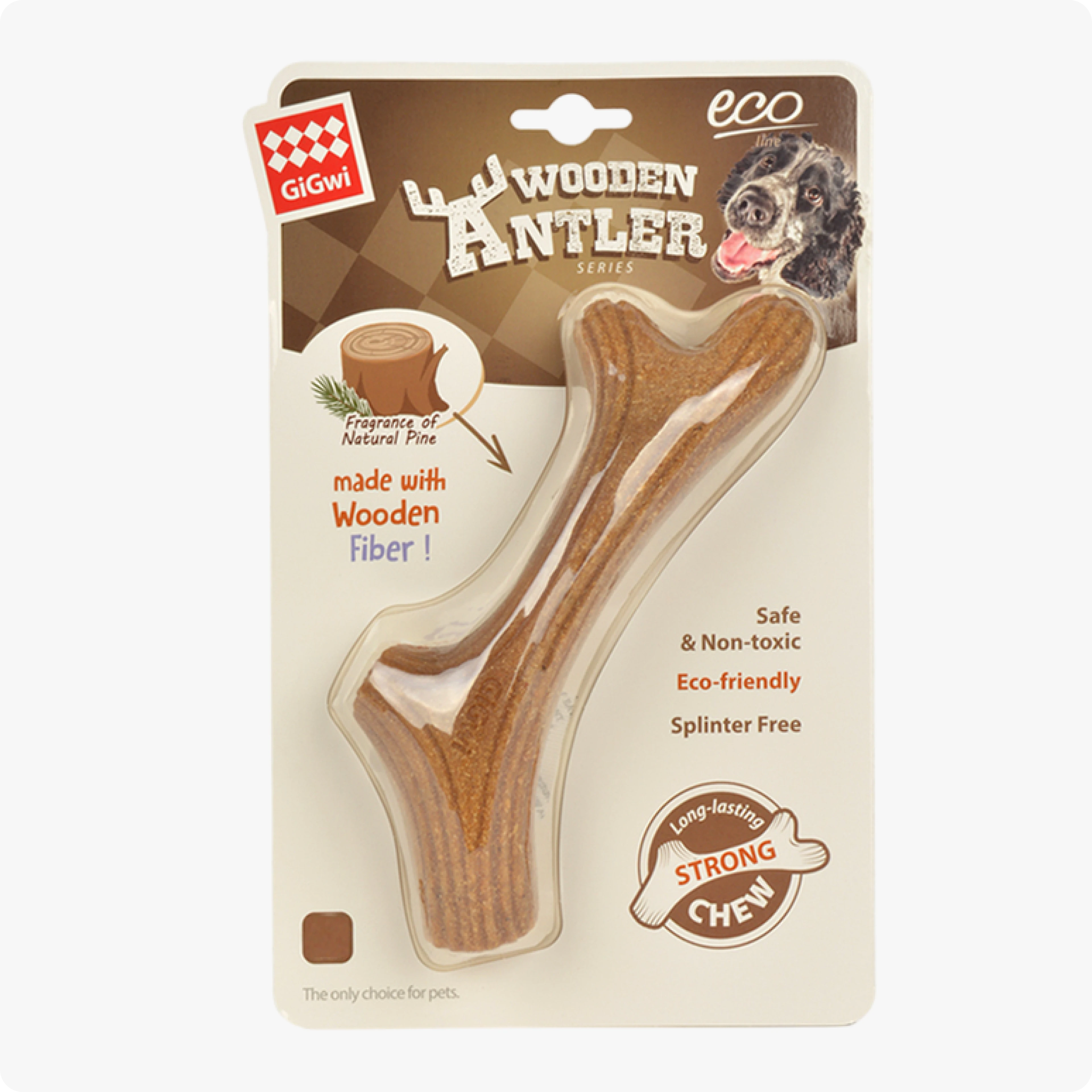 Gigwi Doğal Ağaç Diş Kaşıma Köpek Oyuncağı 18 cm M