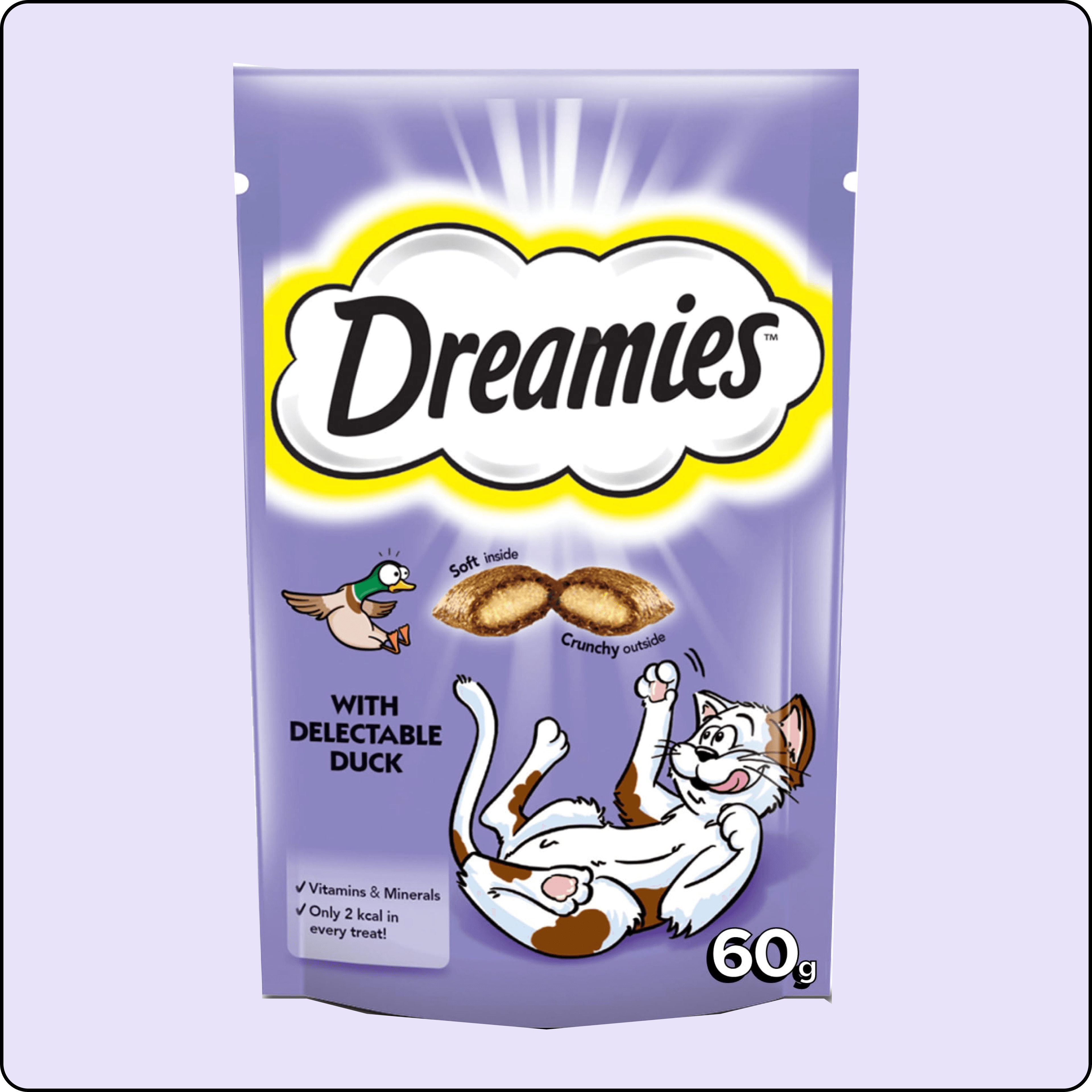 Dreamies İç Dolgulu Ördekli Kedi Ödül Bisküvisi 60 gr