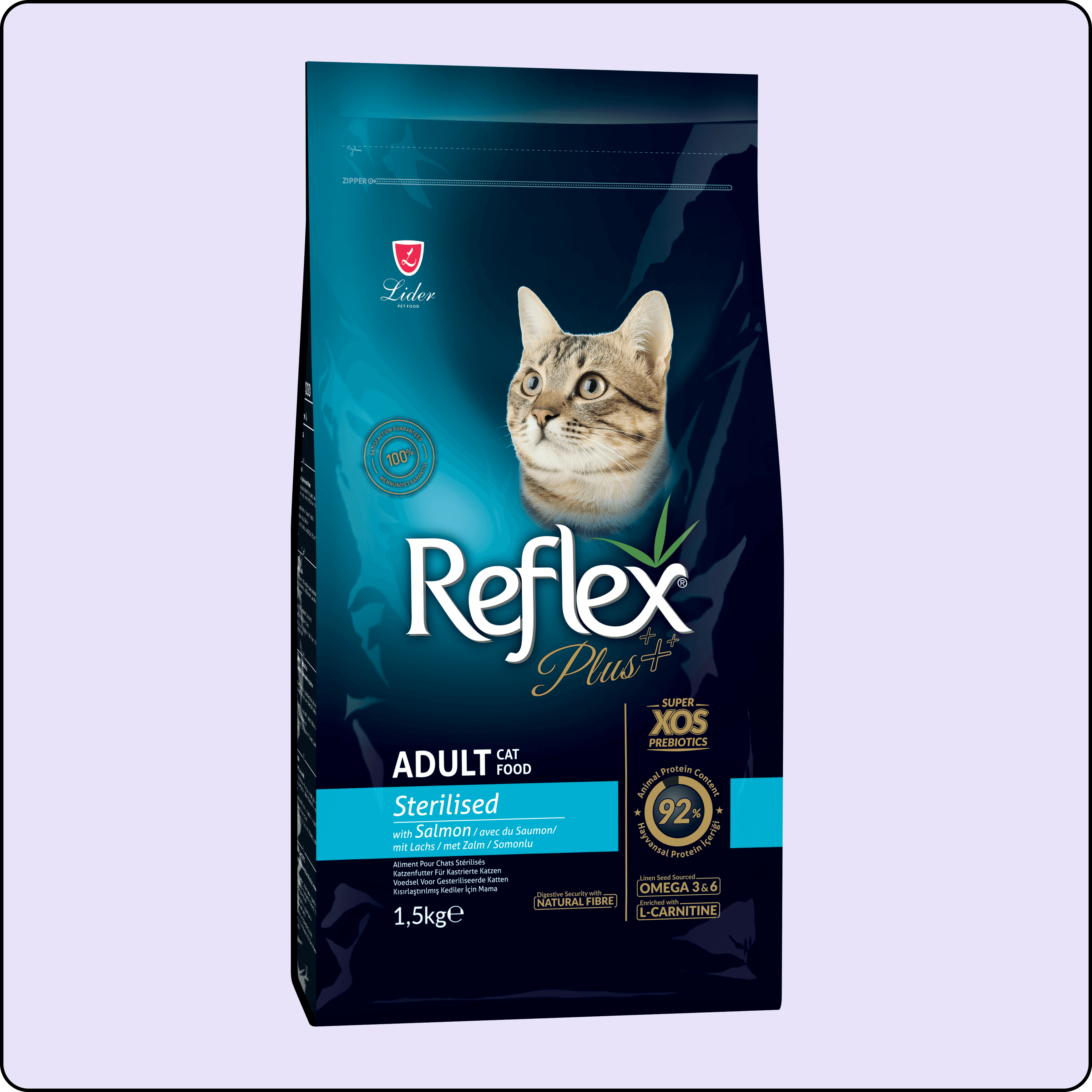 Reflex Plus Somonlu Kısırlaştırılmış Kedi Maması 1.5 kg + 500 gr