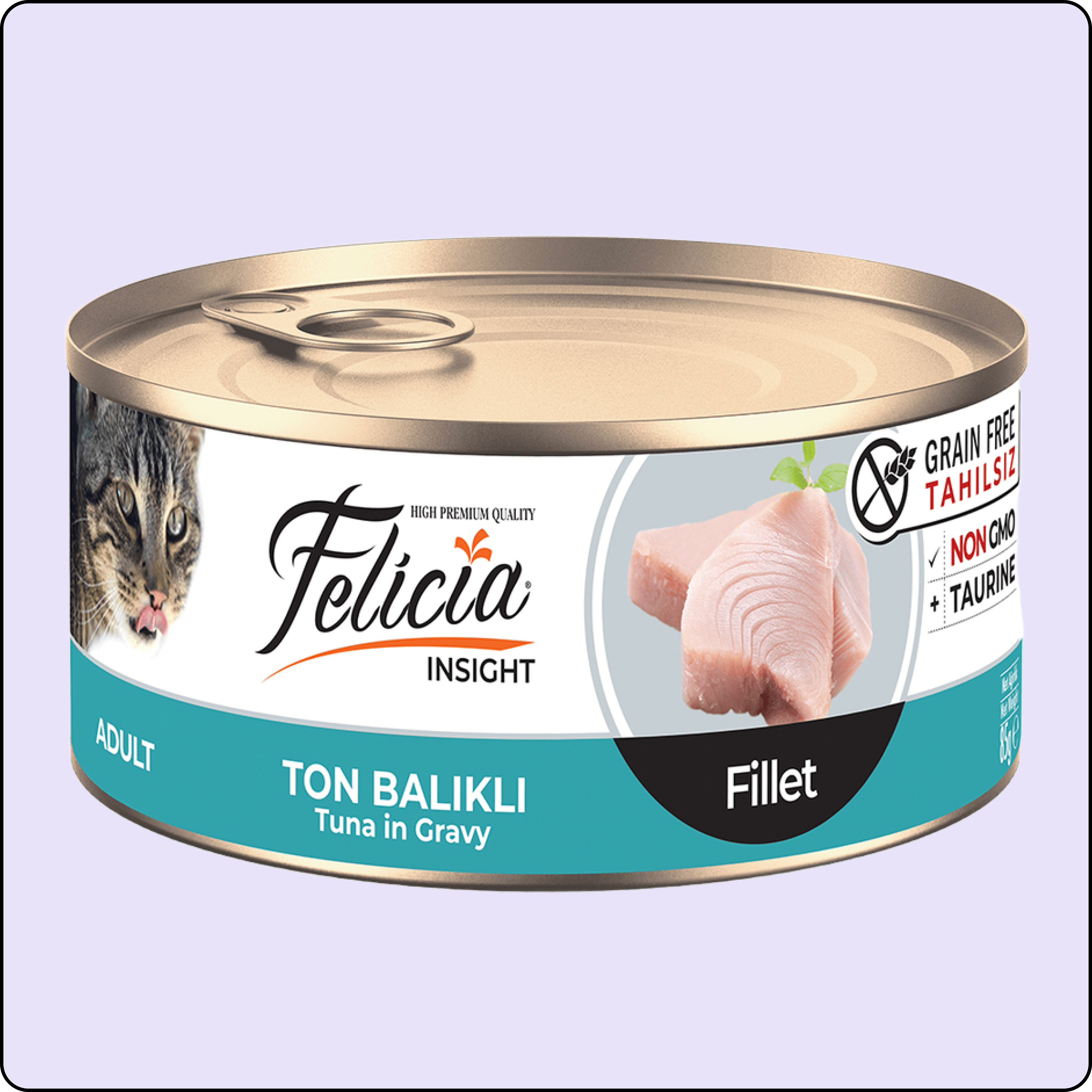 Felicia Fileto Ton Balıklı Tahılsız Yetişkin Kedi Konservesi 85 gr