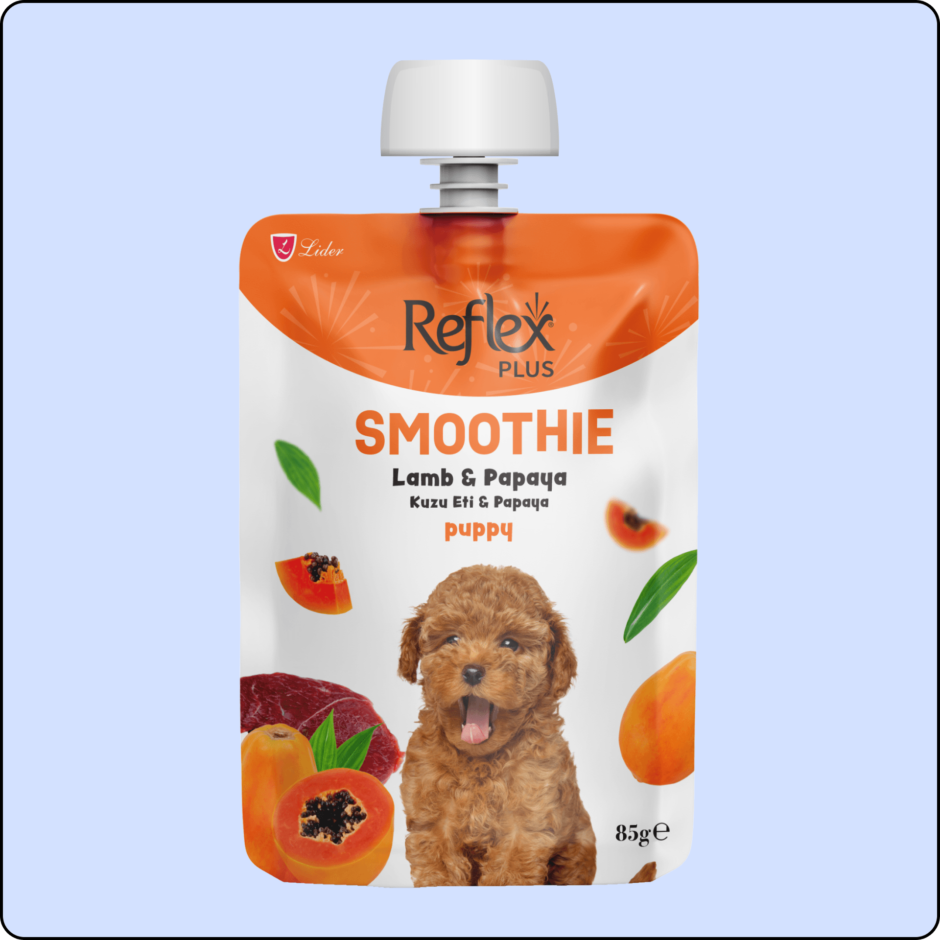 Reflex Plus Smoothie Kuzu Etli ve Papayalı Yavru Köpek Ödül Maması 85gr