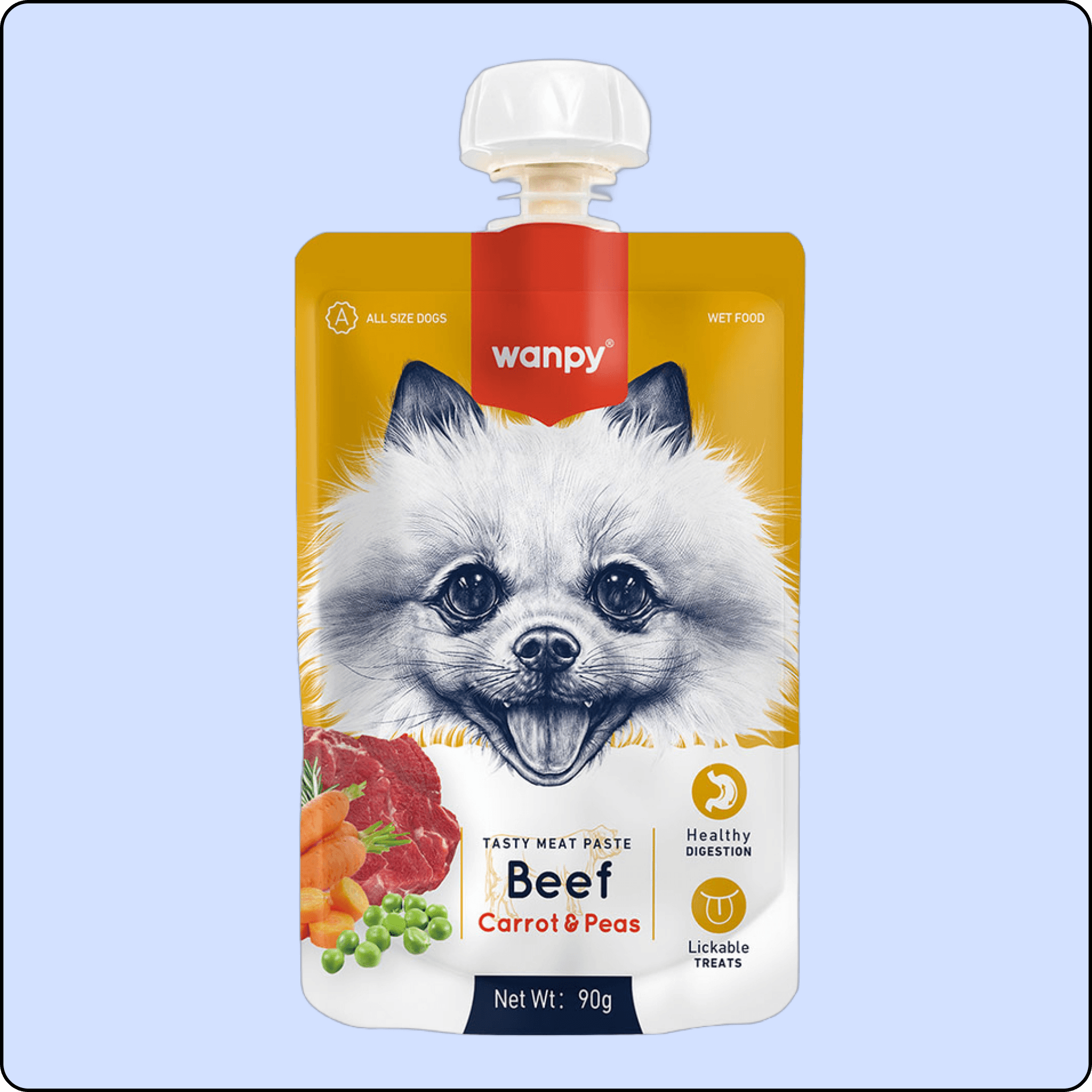 Wanpy Sığır Etli ve Havuçlu Ezme Köpek Ödül Maması 90 gr