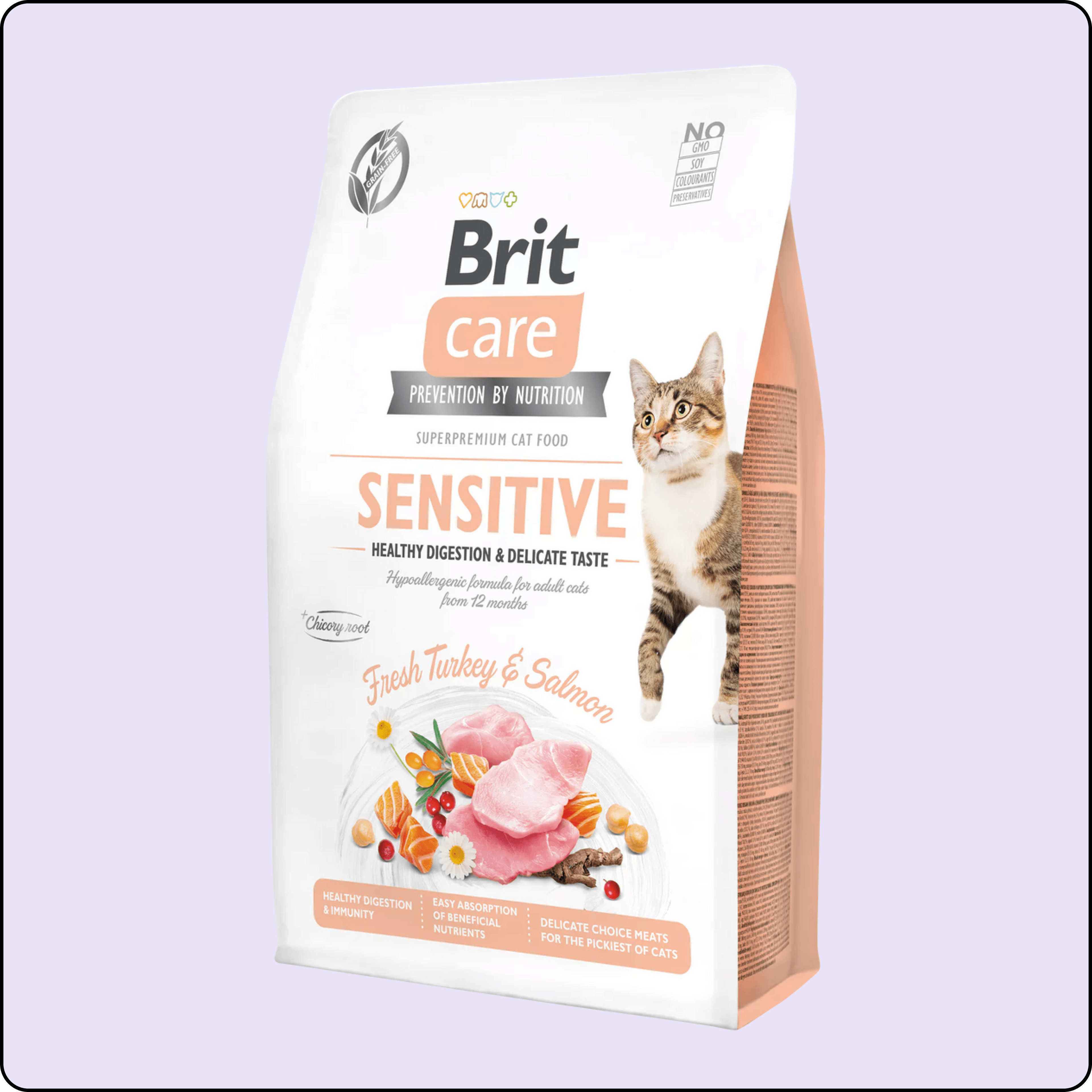 Brit Care Sensitive Hypo-Allergenic Sindirim Sistemi Destekleyici Tahılsız Yetişkin Kedi Maması 7 kg