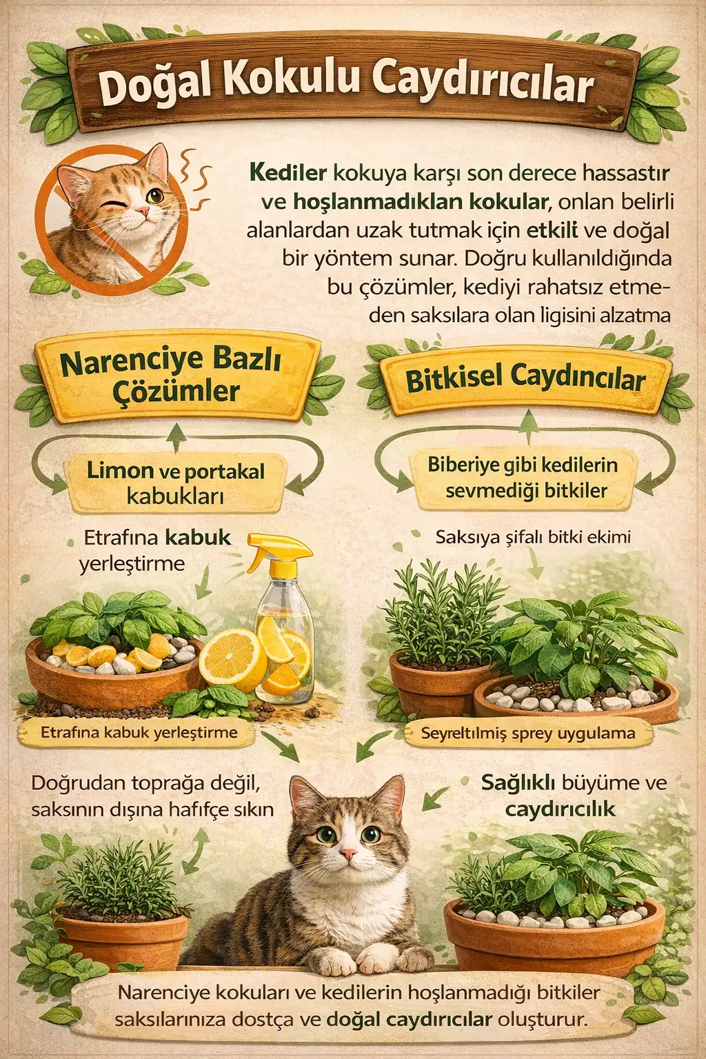 Doğal Kokulu Caydırıcıları gösteren şematik.