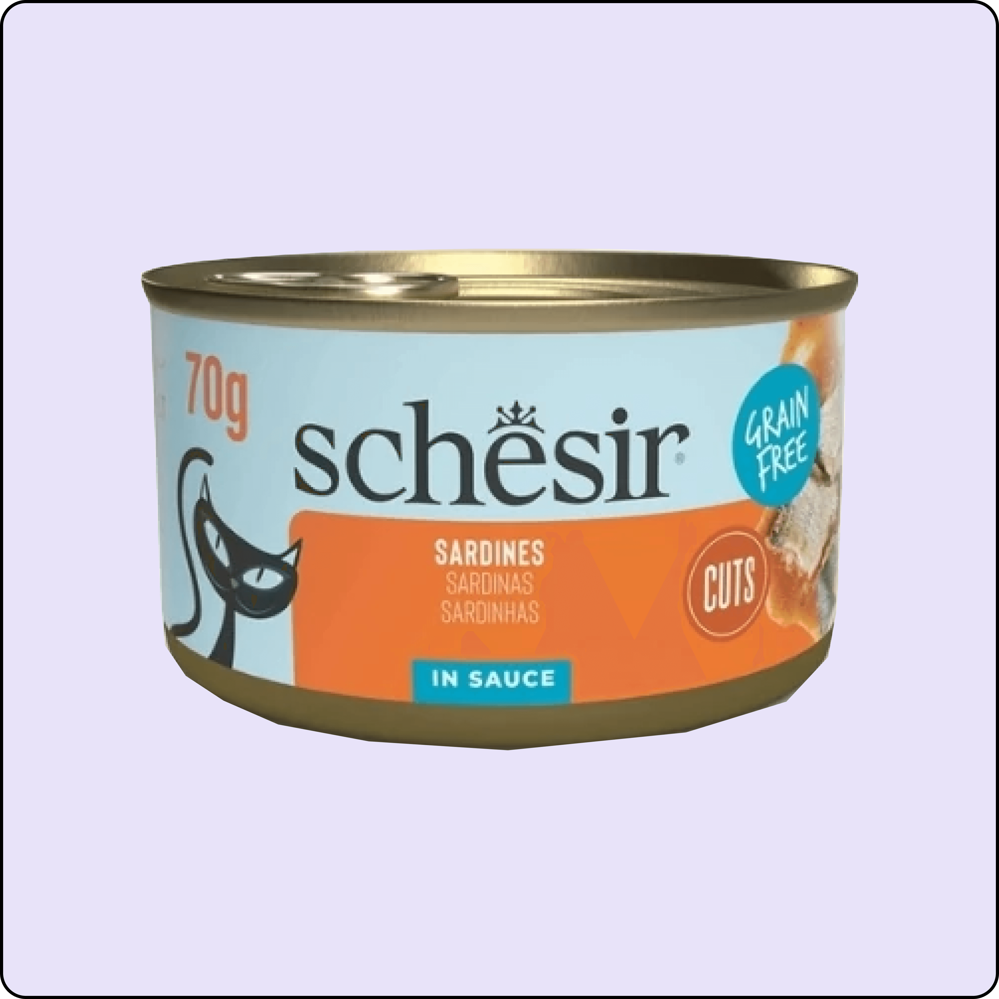 Schesir Sos İçinde Sardalyalı Yetişkin Konserve Kedi Maması 70 gr