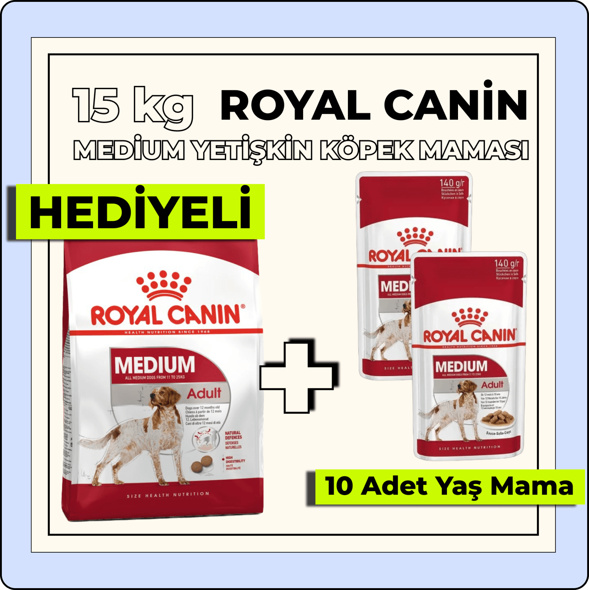 Royal Canin Medium Orta Irk Yetişkin Köpek Maması 15 kg