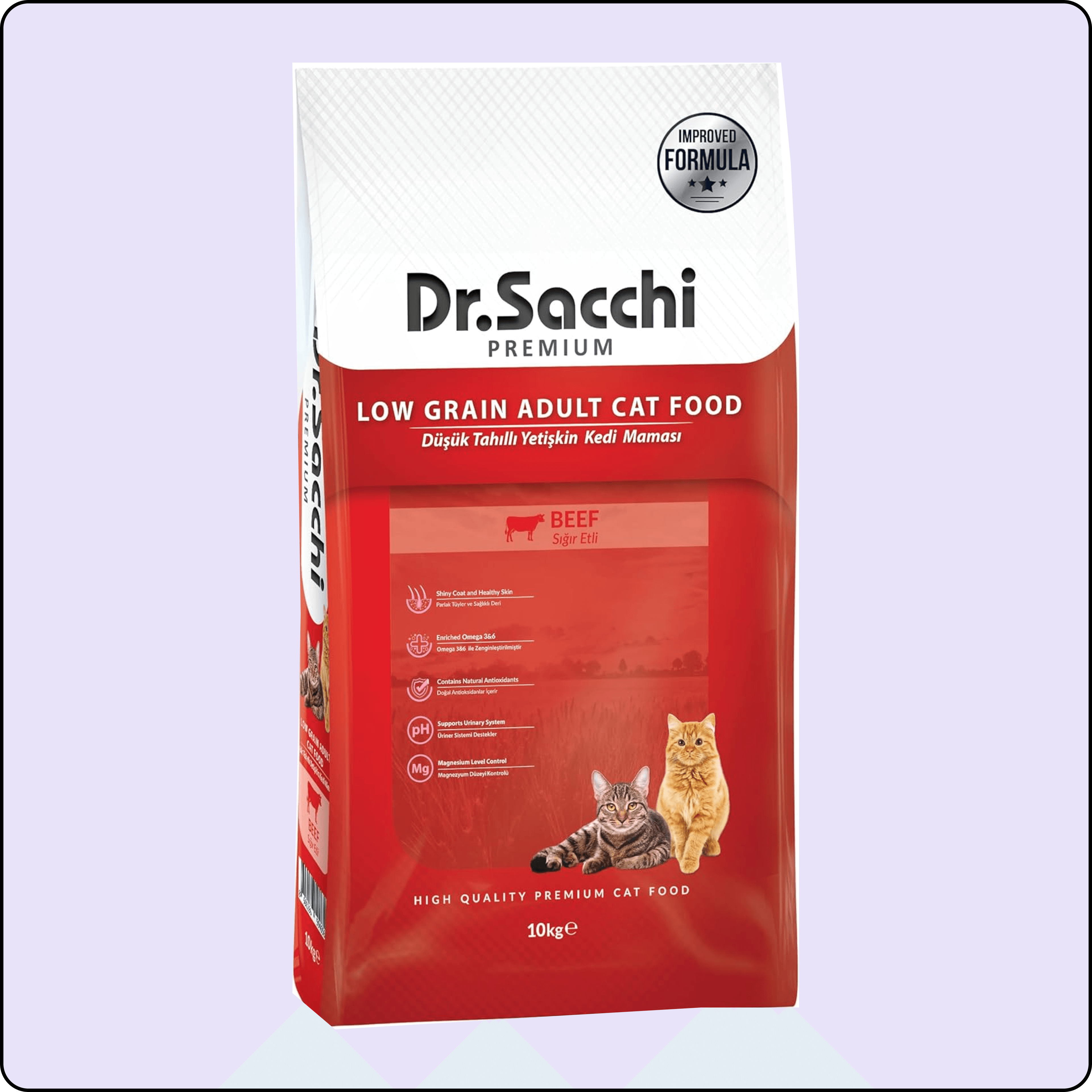 Dr.Sacchi Premium Sığır Etli Yetişkin Kedi Maması 10 kg