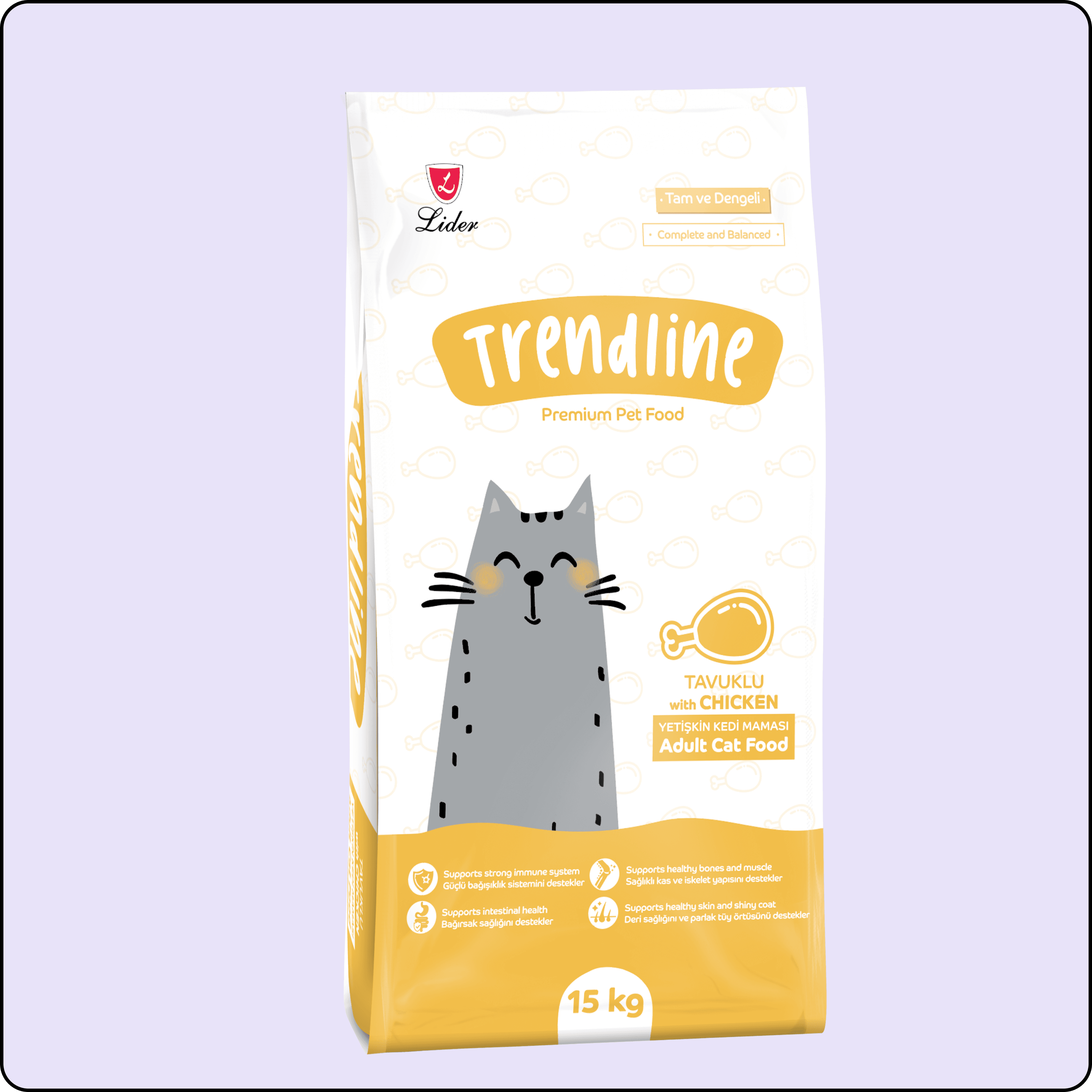 Trendline Tavuklu Yetişkin Kedi Maması 15 kg
