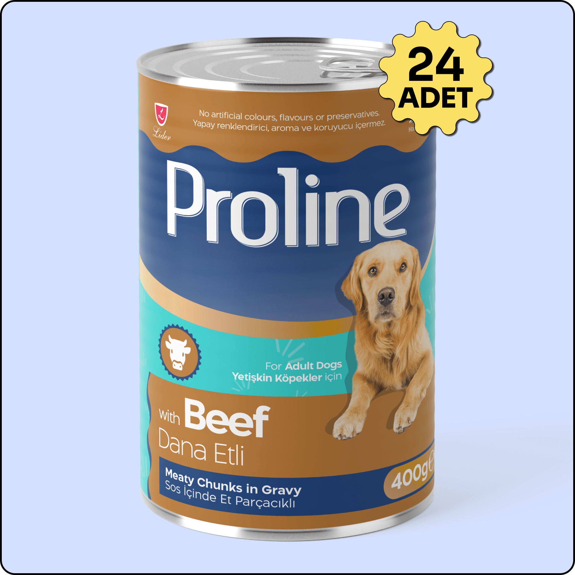 Proline Sos İçinde Parça Dana Etli Yetişkin Köpek Konservesi 400 gr 24'lü