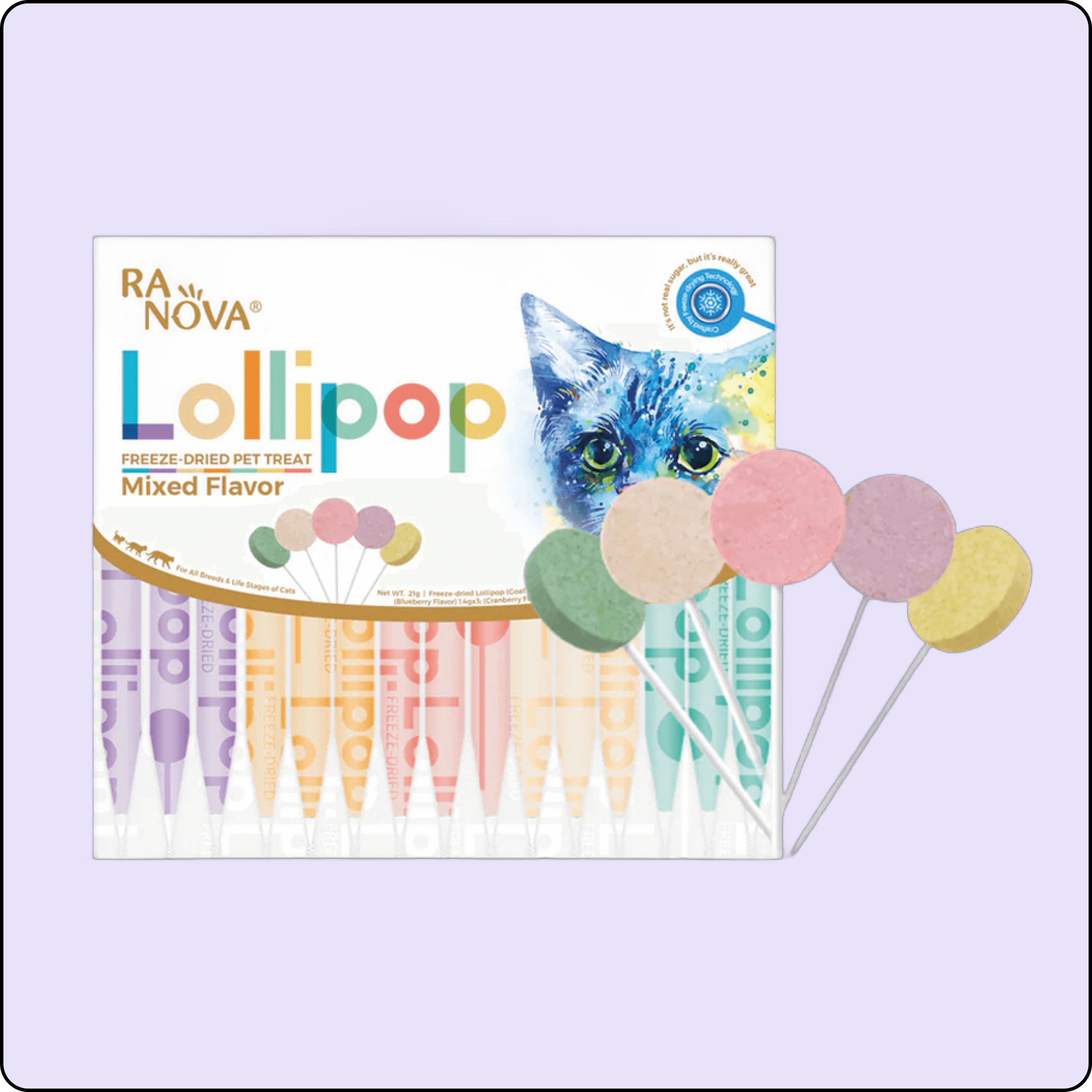 Ranova Lollipop Karışık Çeşitli Kedi Ödül Maması 1.4 gr 