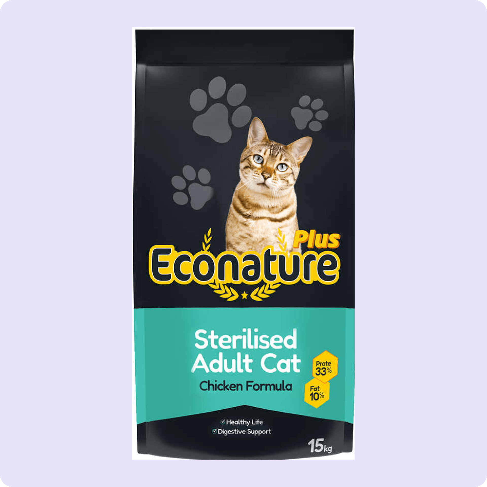 Econature Tavuklu Kısırlaştırılmış Yetişkin Kedi Maması 15 kg