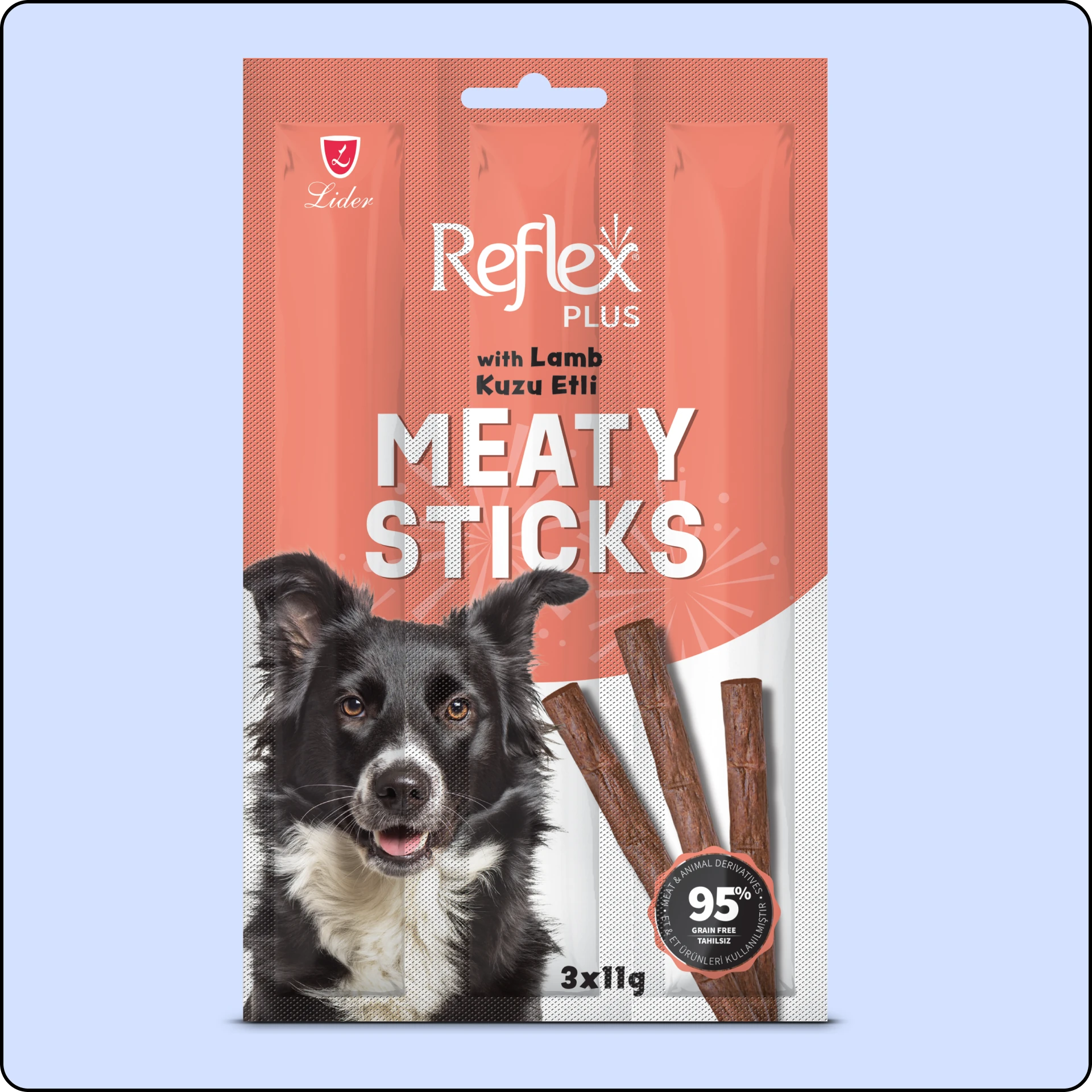 Reflex Plus Kuzu Etli Köpek Ödül Çubuğu 11 gr (3'lü)