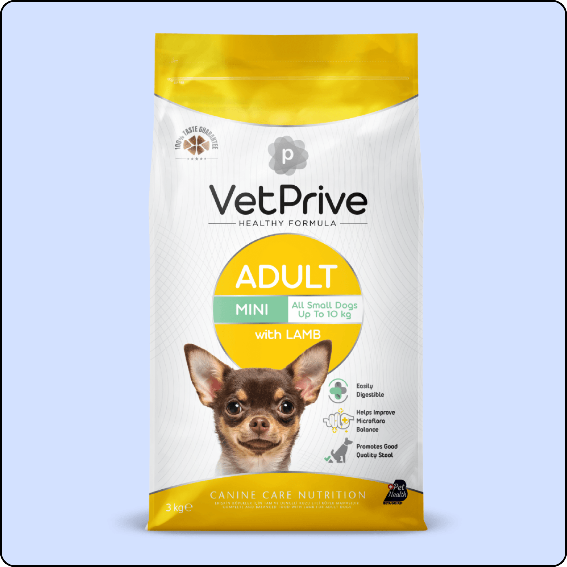 Vet Prive Kuzu Etli Mini Ve Küçük Irk Yetişkin Köpek Maması 3 kg 