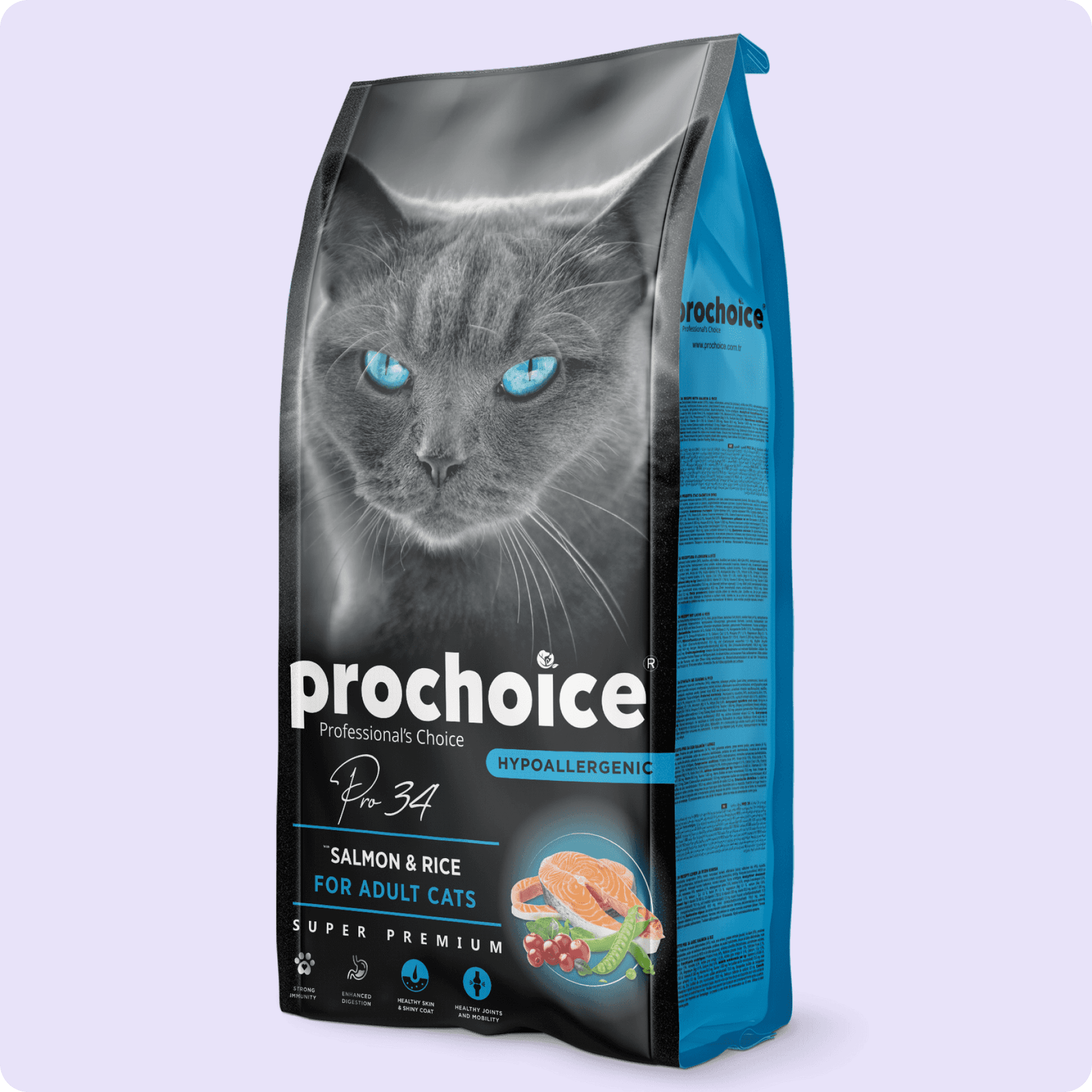 ProChoice 34 Somonlu ve Pirinçli Düşük Tahıllı Yetişkin Kedi Maması 15 kg