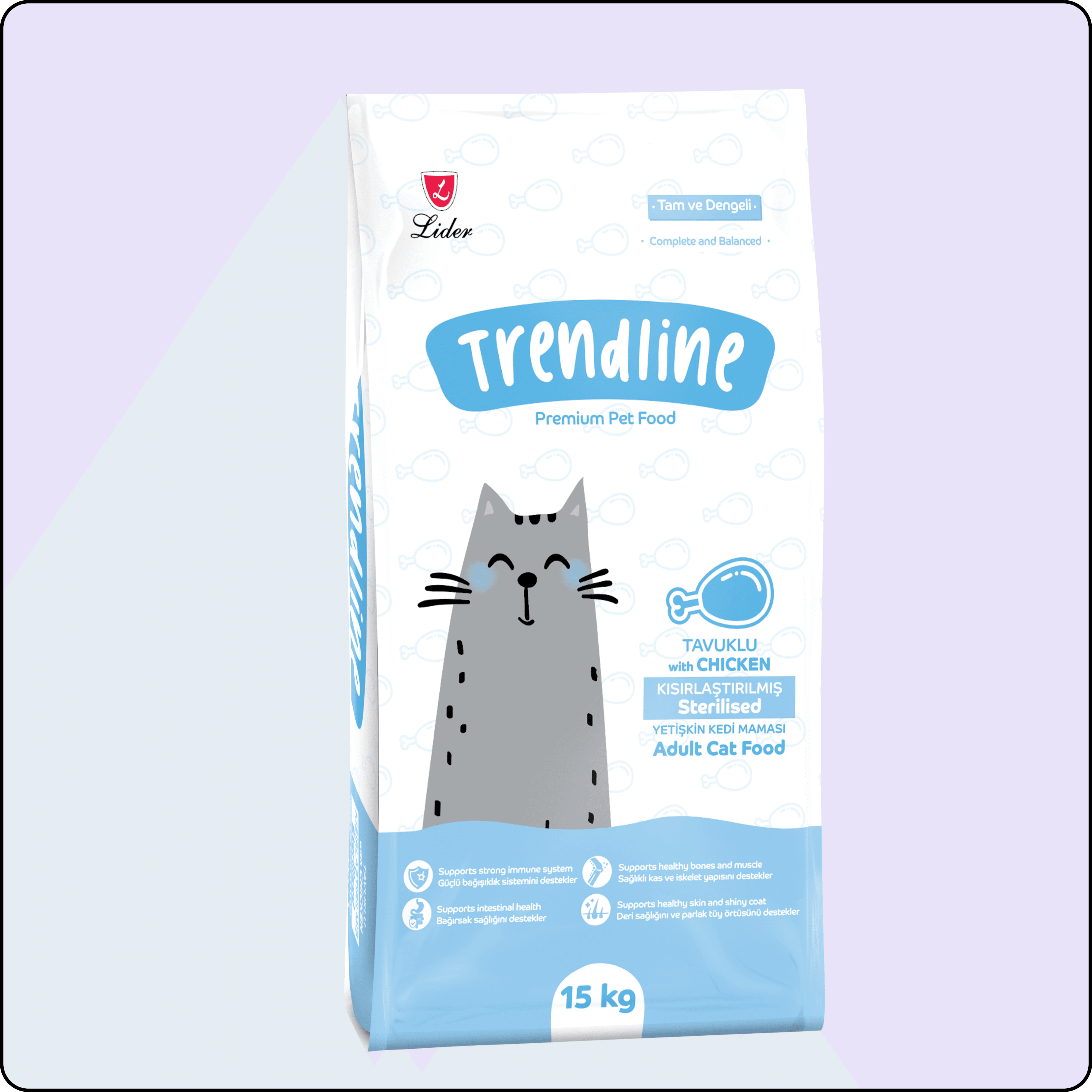 Trendline Tavuklu Kısırlaştırılmış Kedi Maması 15 kg