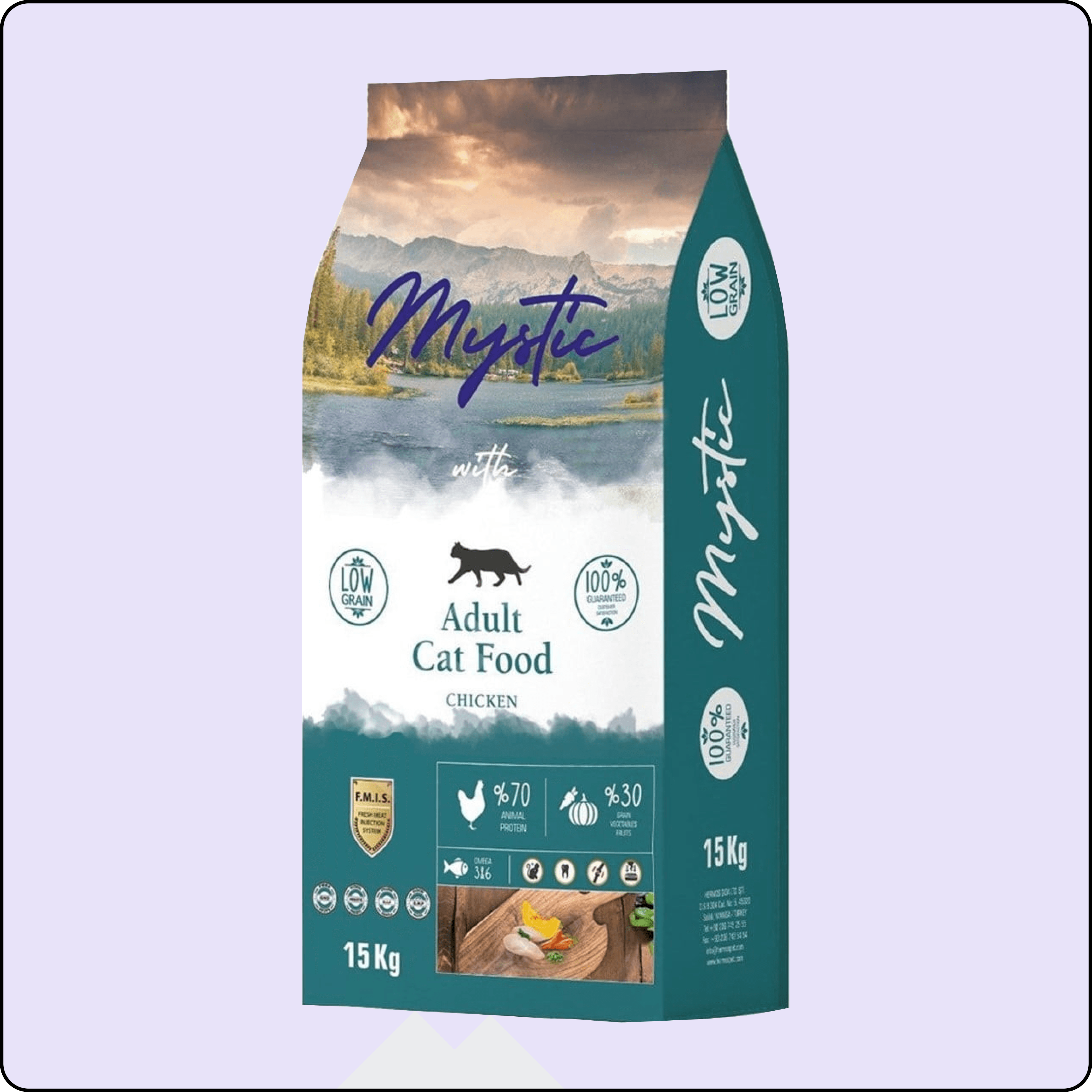 Mystic Az Tahıllı Tavuklu Yetişkin Kedi Maması 15 kg