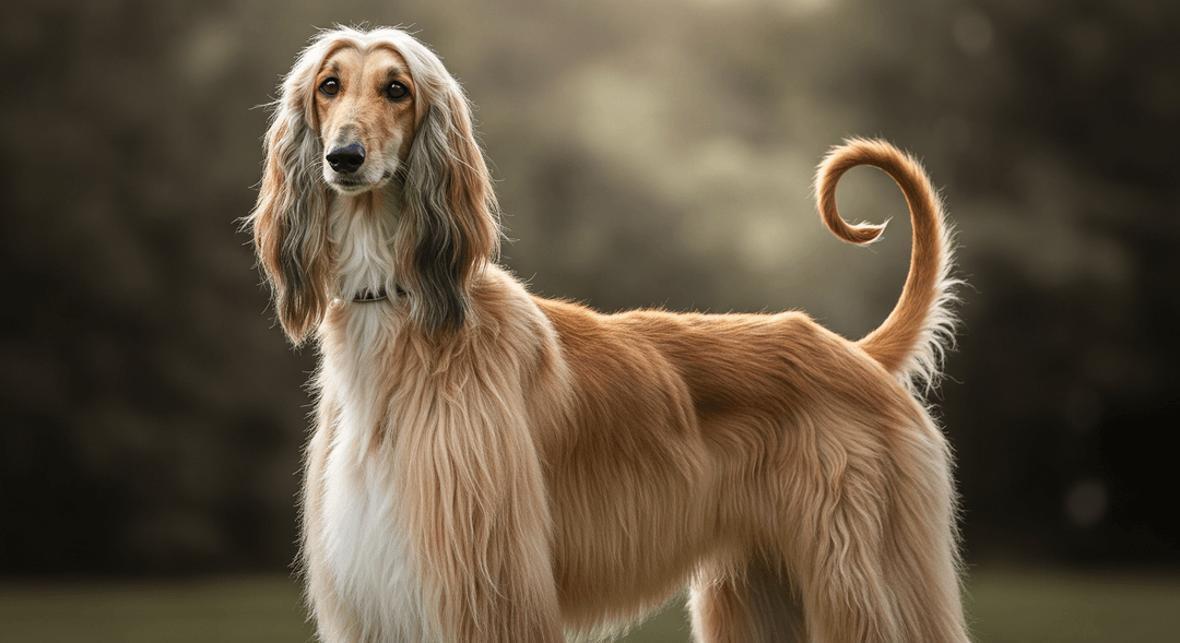 Afgan Tazısı, uzun ve parlak tüylü köpek, sağlıklı tüy yapısına sahip köpek.