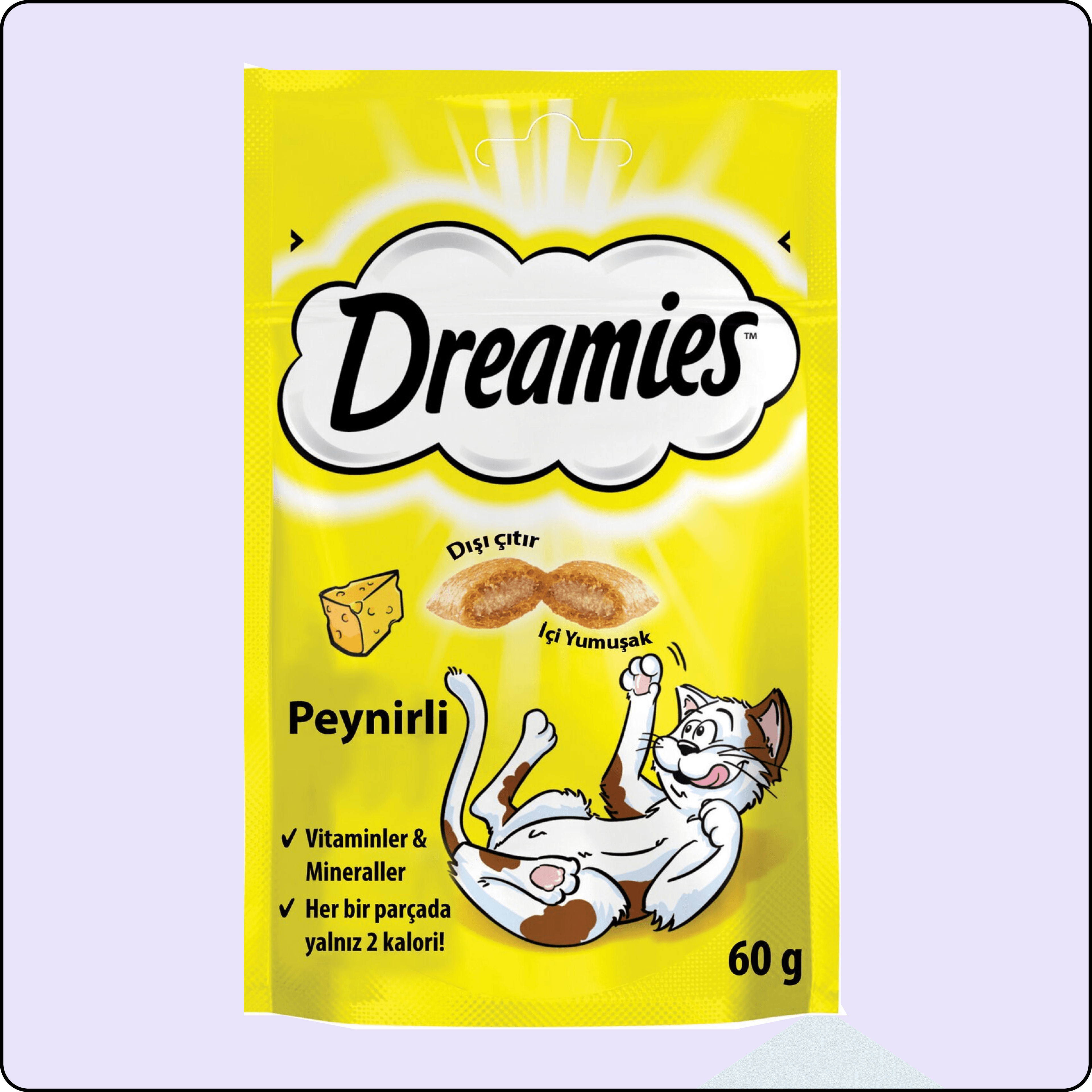 Dreamies İç Dolgulu Peynirli Kedi Ödül Bisküvisi 60 gr