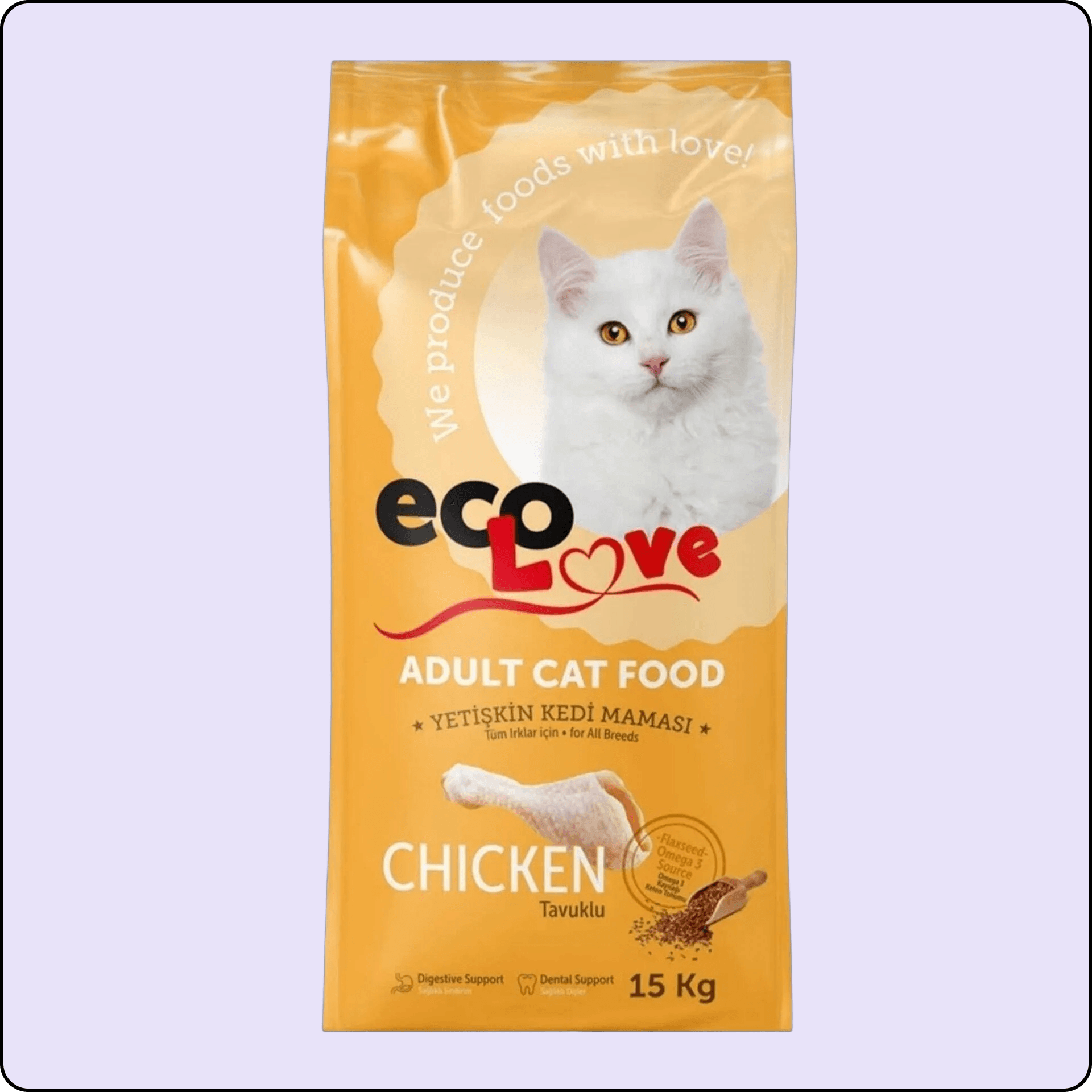 Eco Love Tavuklu Yetişkin Kedi Maması 15 kg 