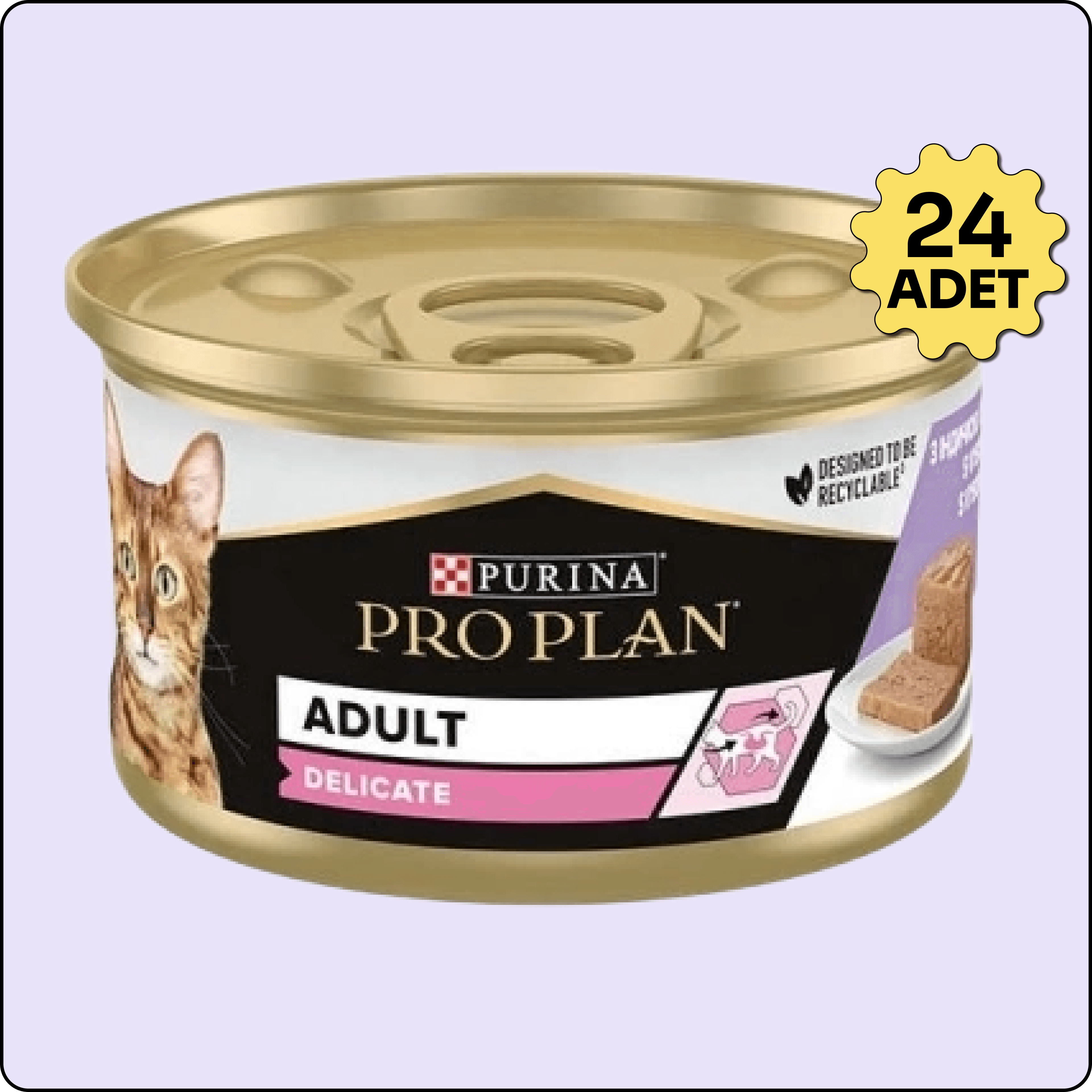 Pro Plan Delicate Hindili Yetişkin Kedi Konservesi 85 gr 24 Adet 