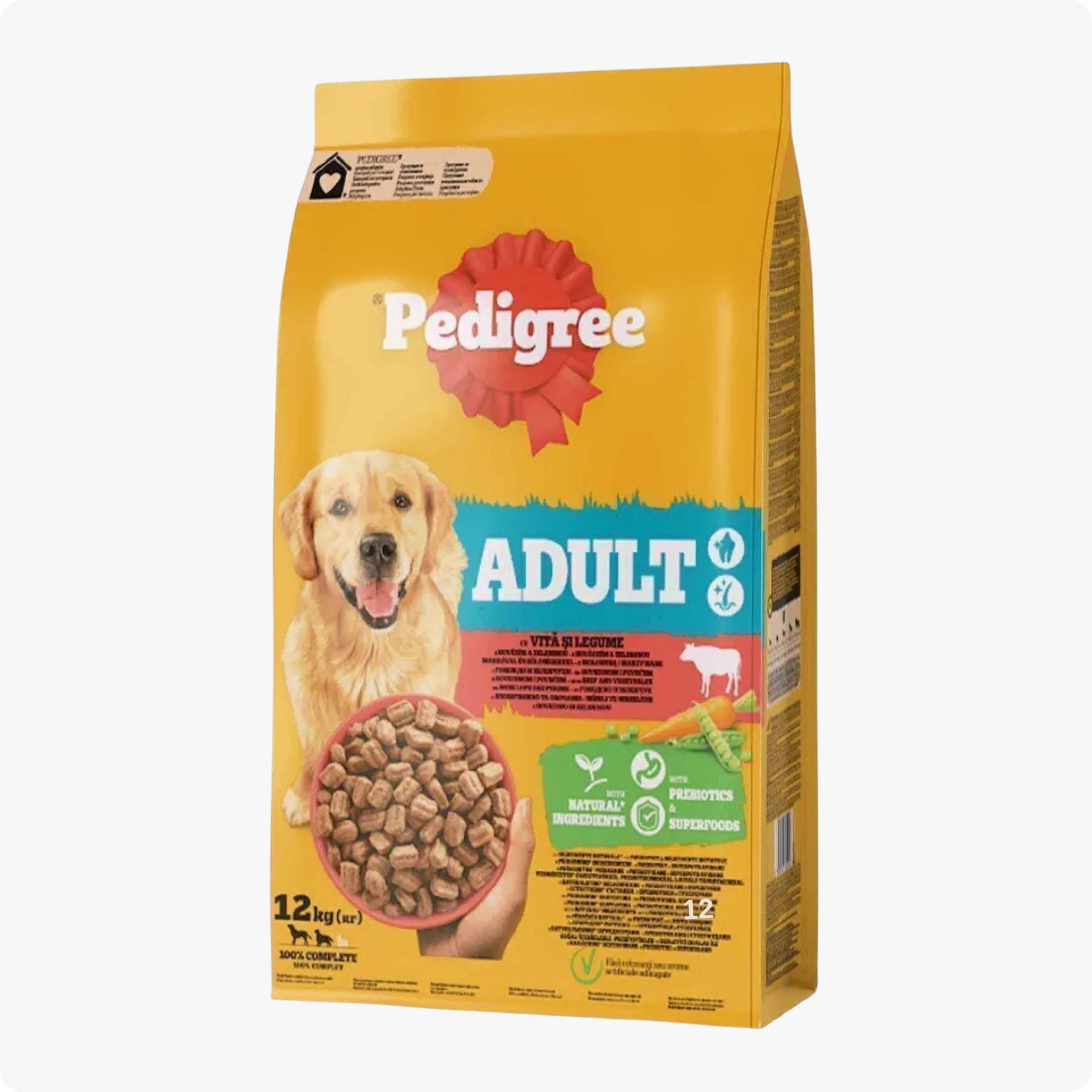 Pedigree Sığır Etli ve Sebzeli Yetişkin Köpek Maması 12 kg