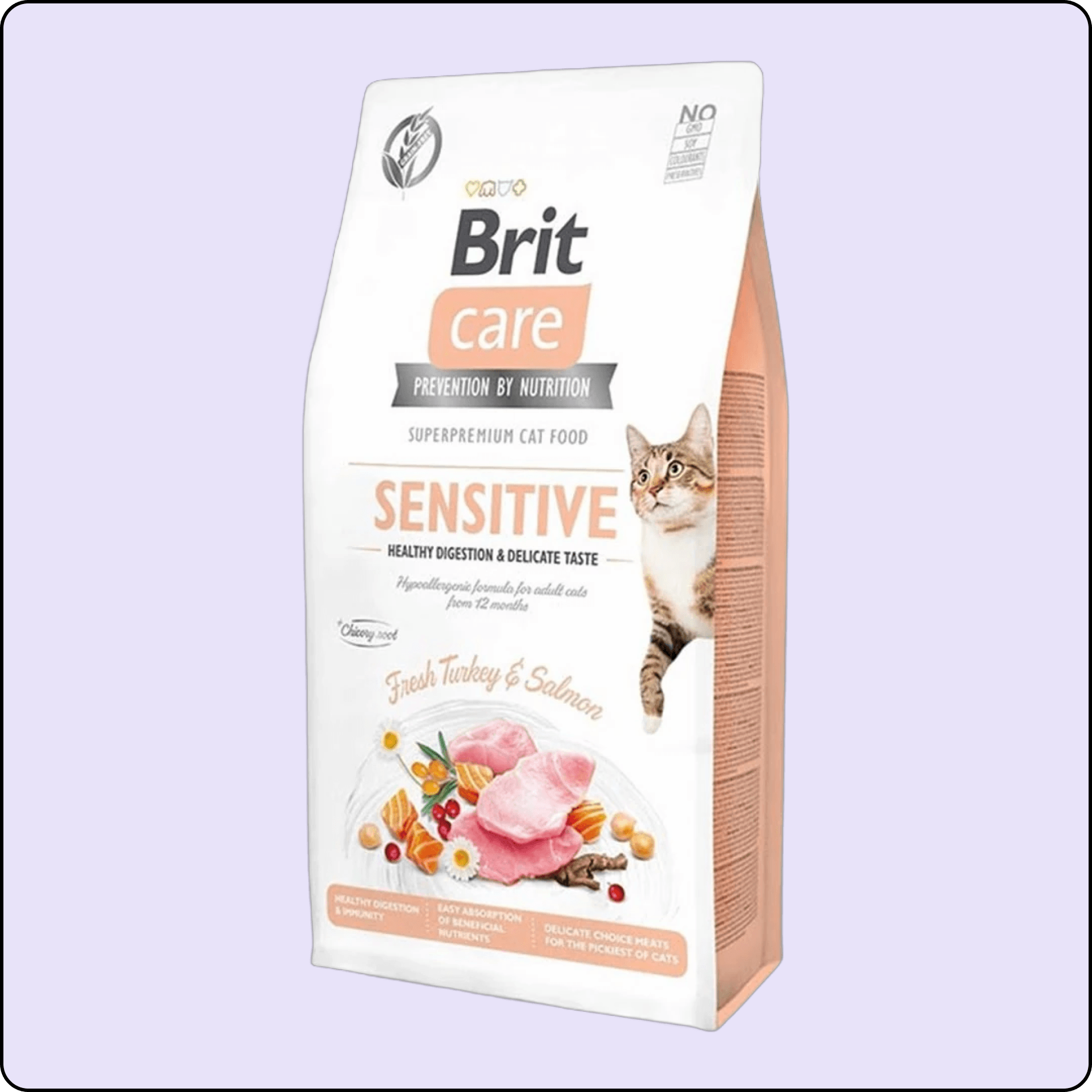 Brit Care Sensitive Hypo-Allergenic Sindirim Sistemi Destekleyici Tahılsız Yetişkin Kedi Maması 2 kg