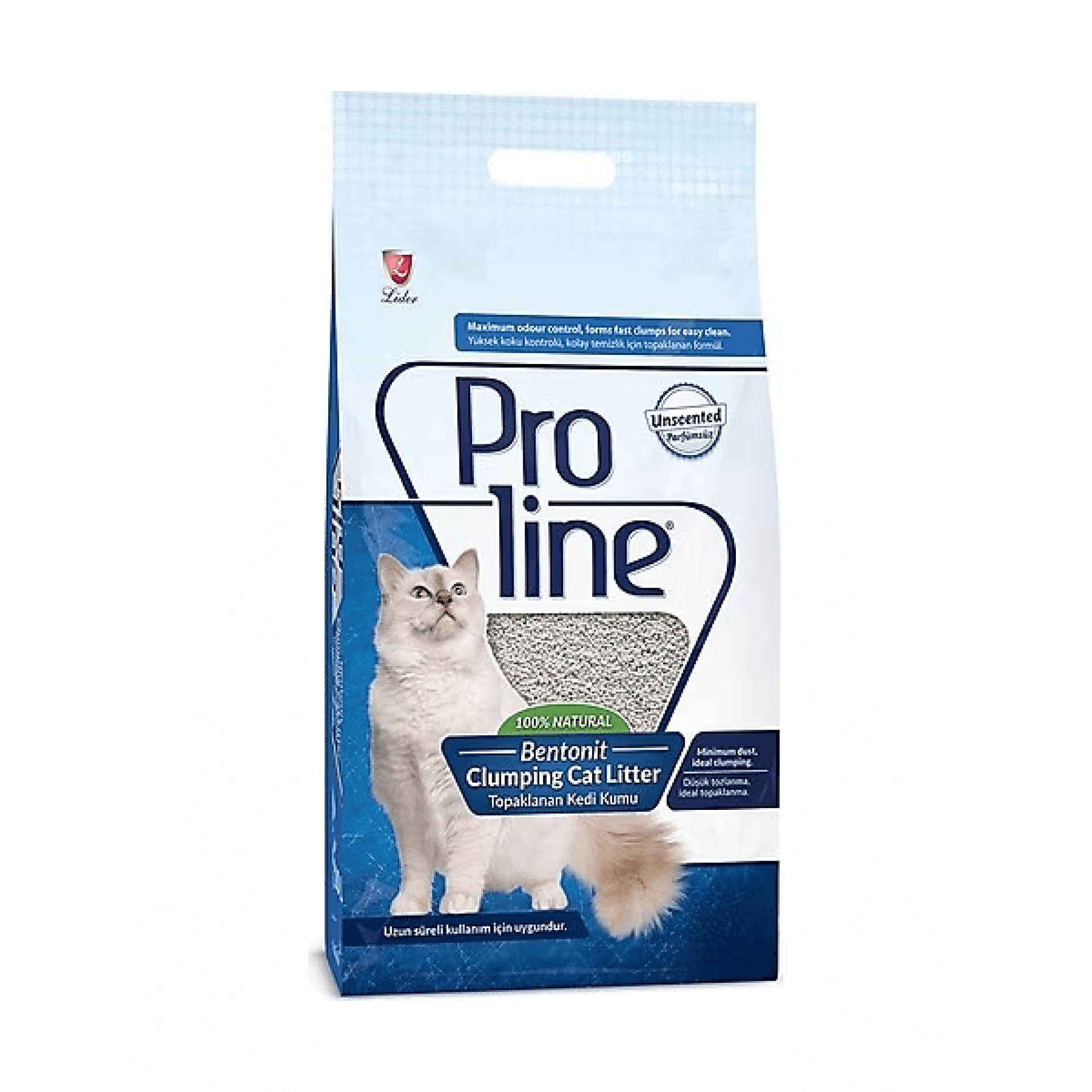 Proline Parfümsüz Kokusuz İnce Taneli Topaklanan Kedi Kumu 20 lt 