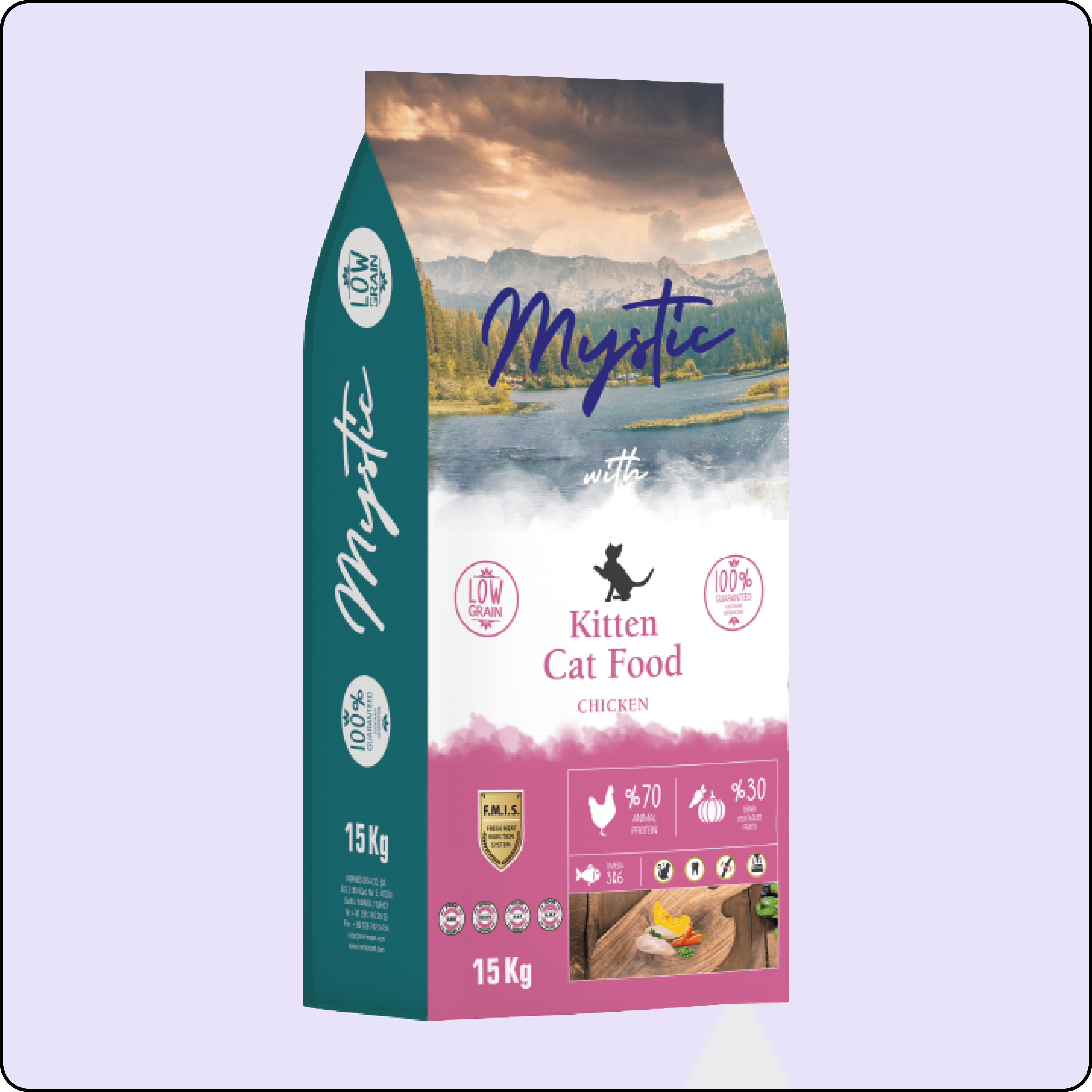 Mystic Kitten Az Tahıllı Tavuklu Yavru Kedi Maması 15 kg