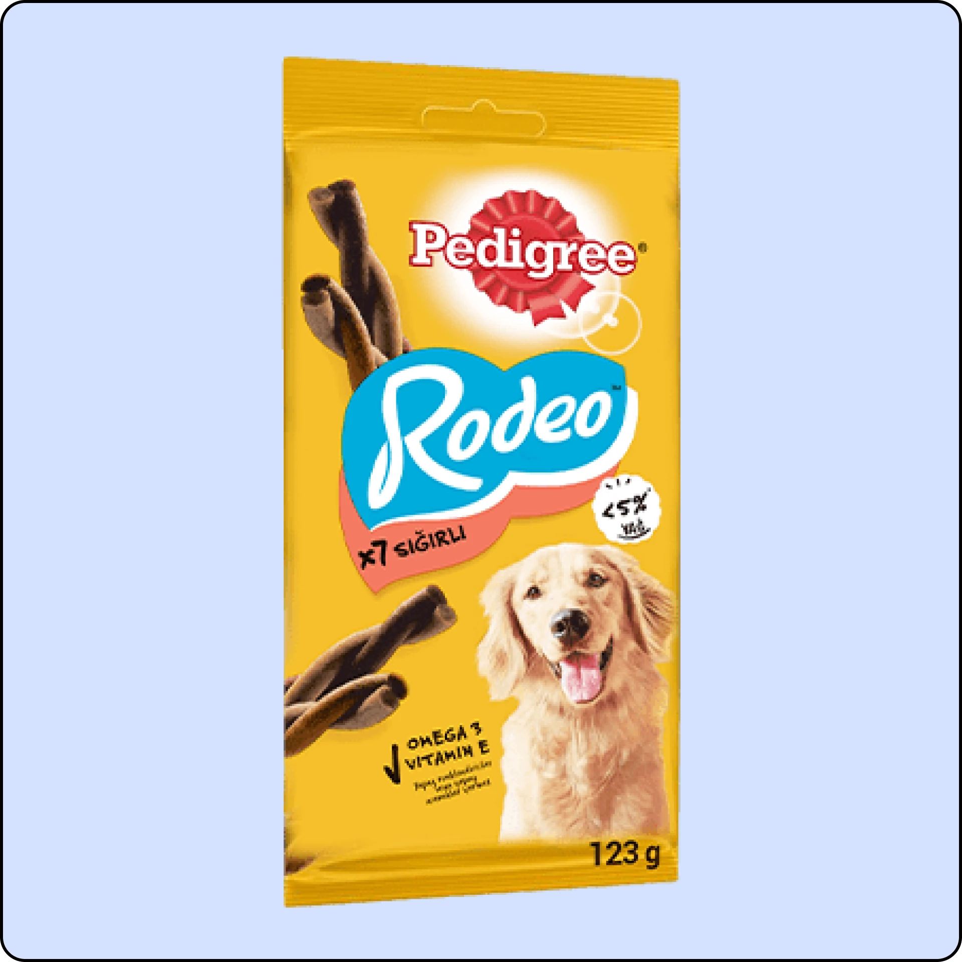 Pedigree Rodeo Biftekli Köpek Ödül Çubuğu 123 gr (7'li)