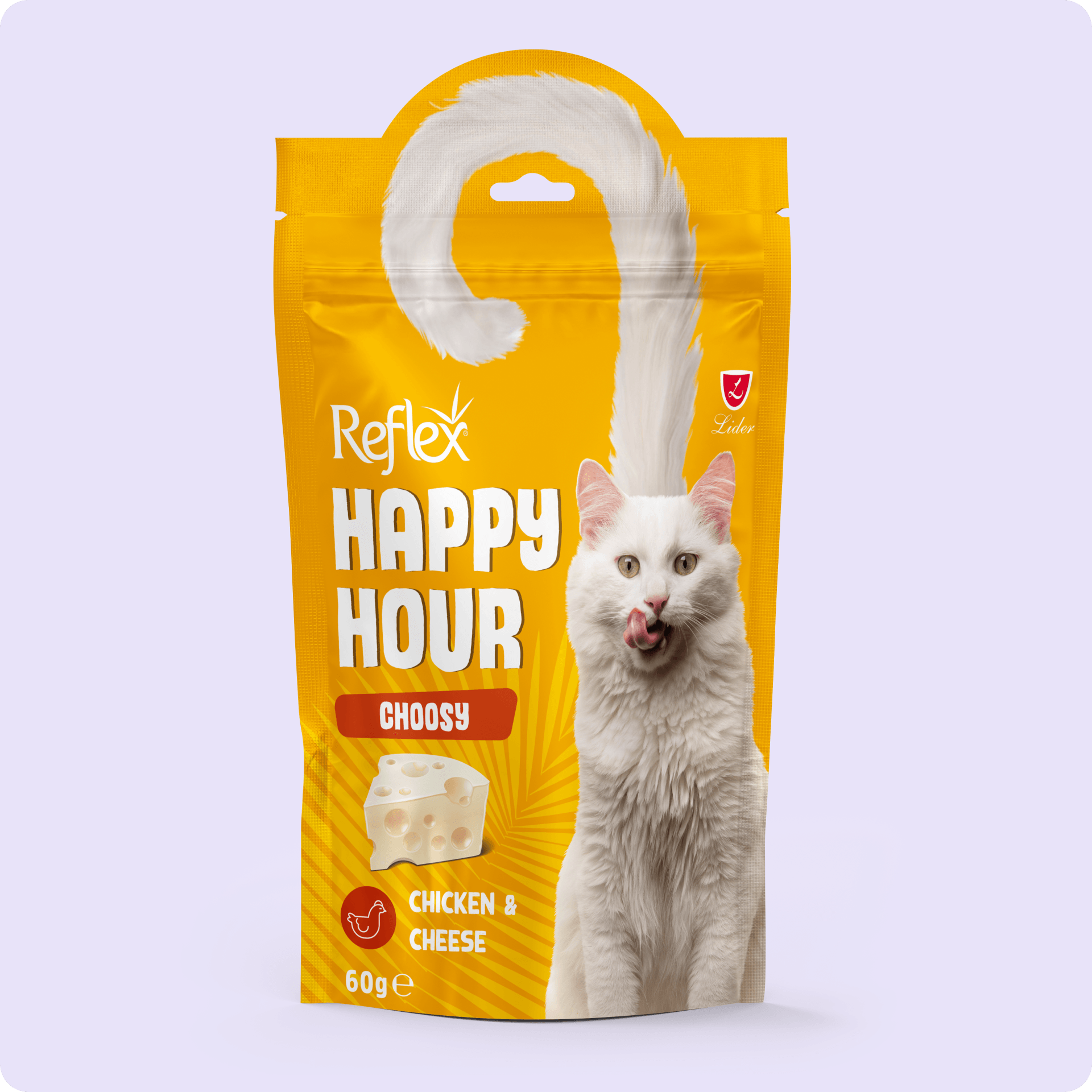 Reflex Happy Hour Seçici Kediler için Tavuklu ve Peynirli Kedi Ödül Maması 60 gr