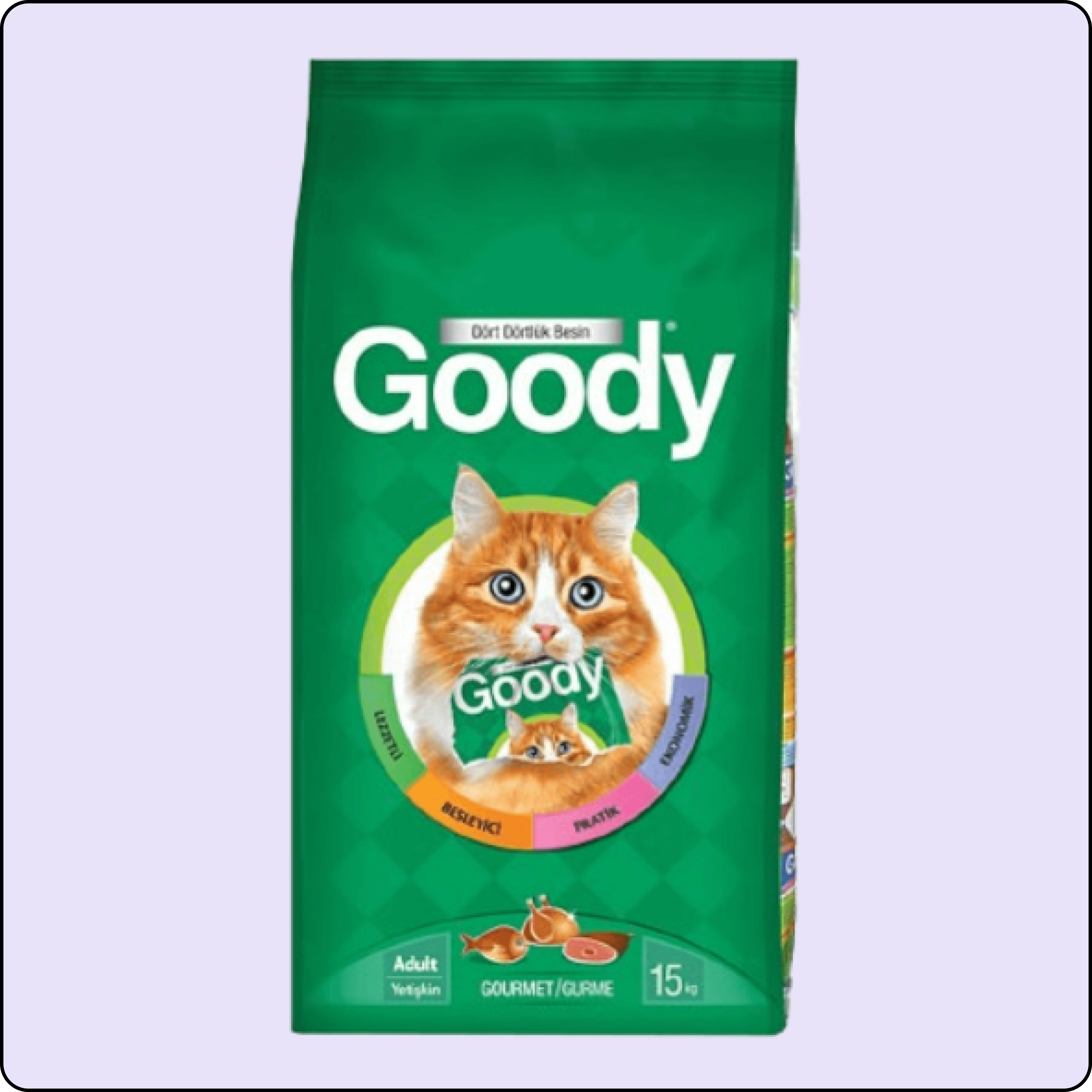 Goody Gurme Renkli Yetişkin Kedi Maması 15 kg