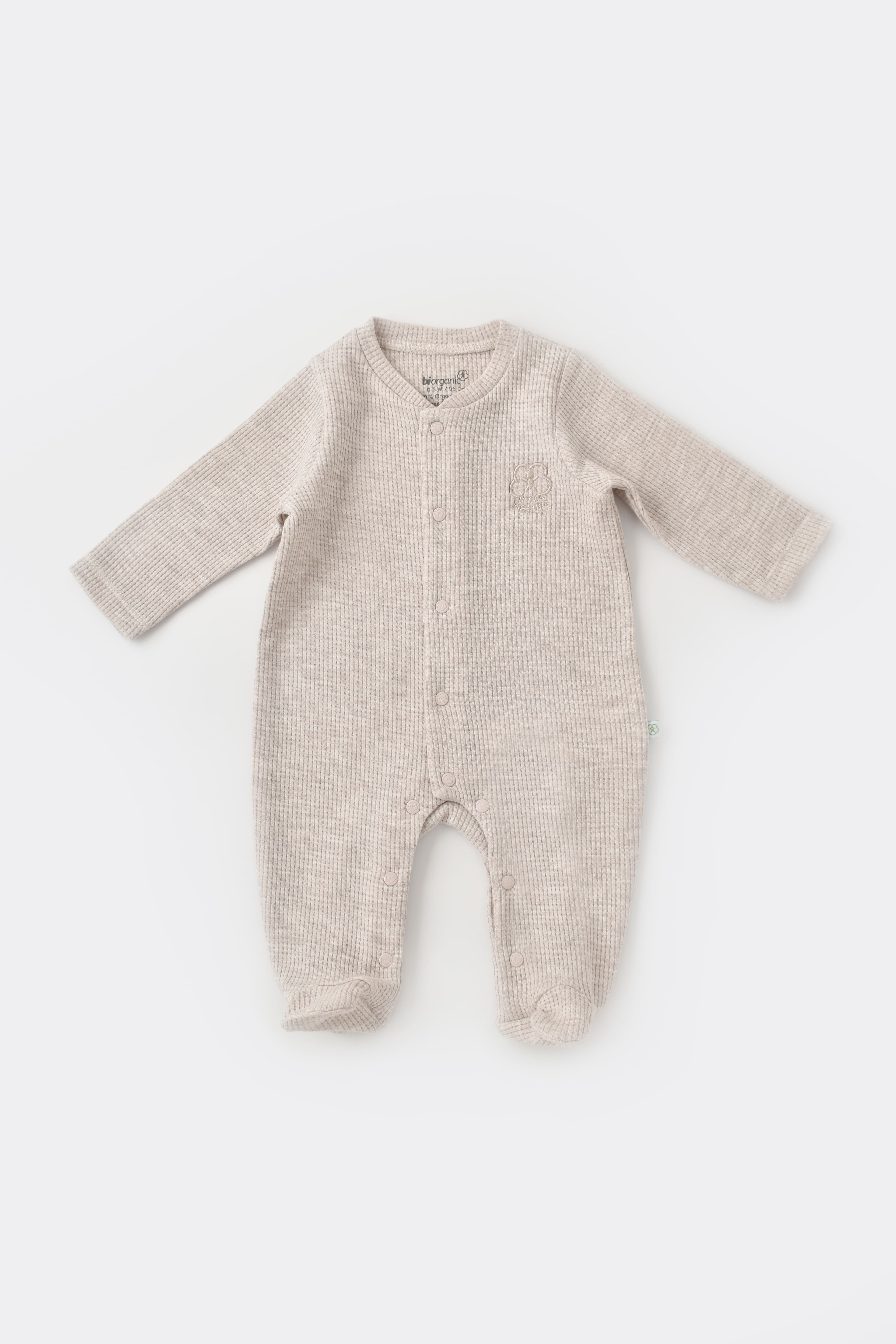 Organik Bebek Tulum Basic | GOTS Onaylı - Kahve
