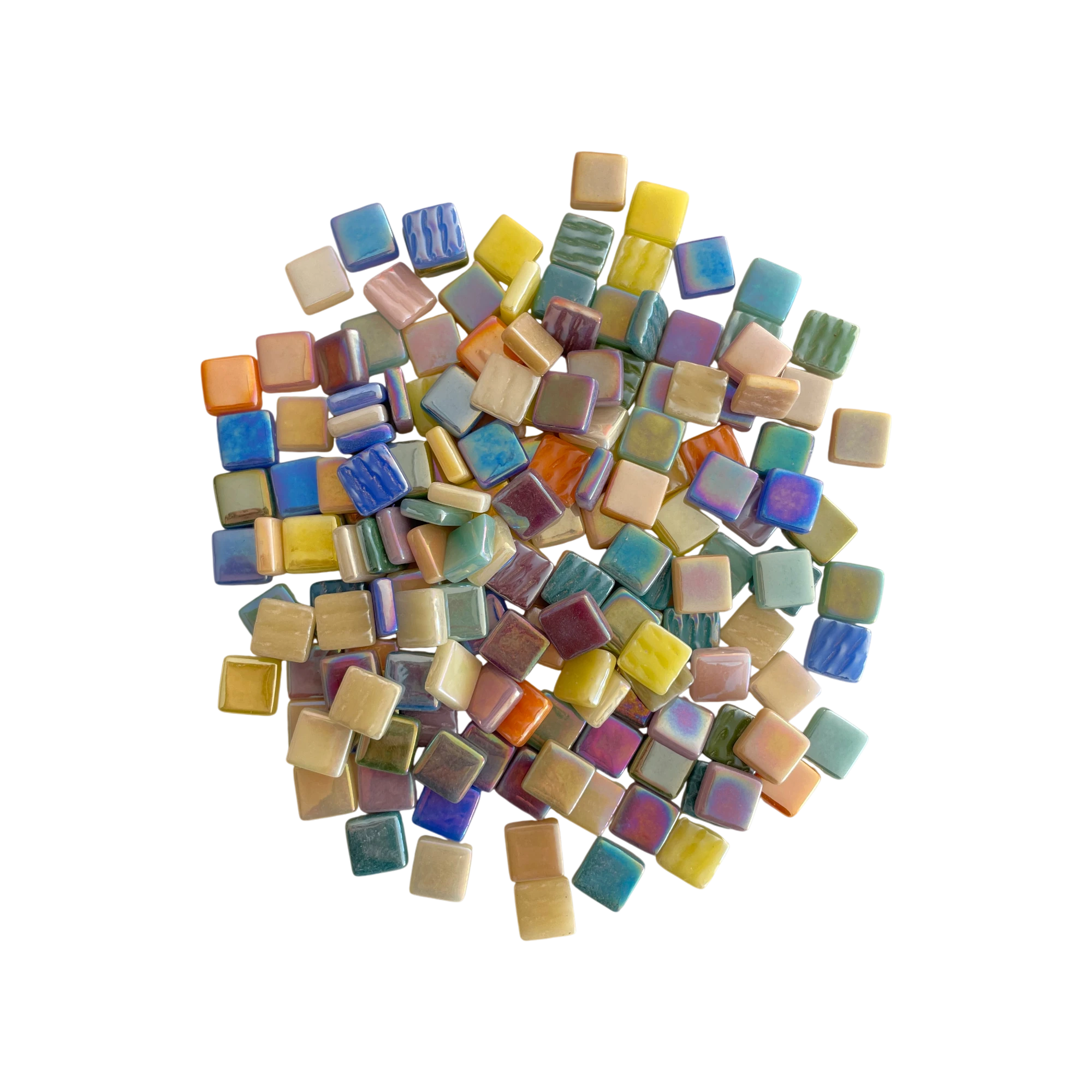 Karışık Yansımalı Cam Mozaik- 12x12mm - 200 gram