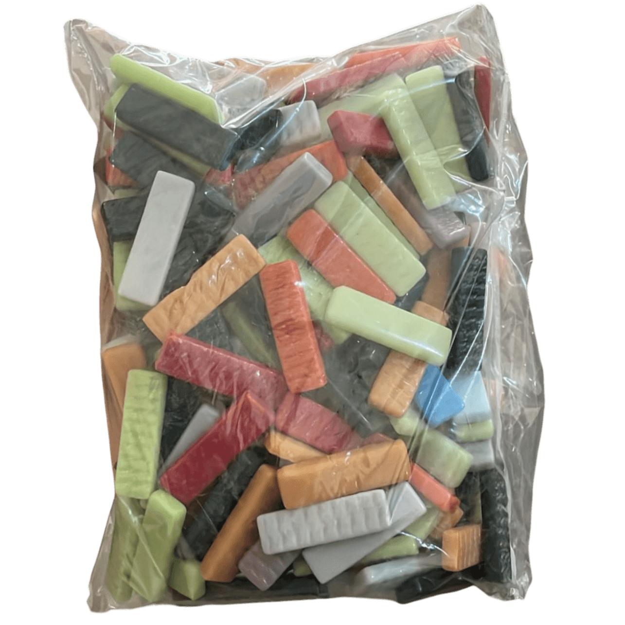 BİTİRİYORUZ! Cam Mozaik 1 kg - 12x38x6mm Karışık 1kg