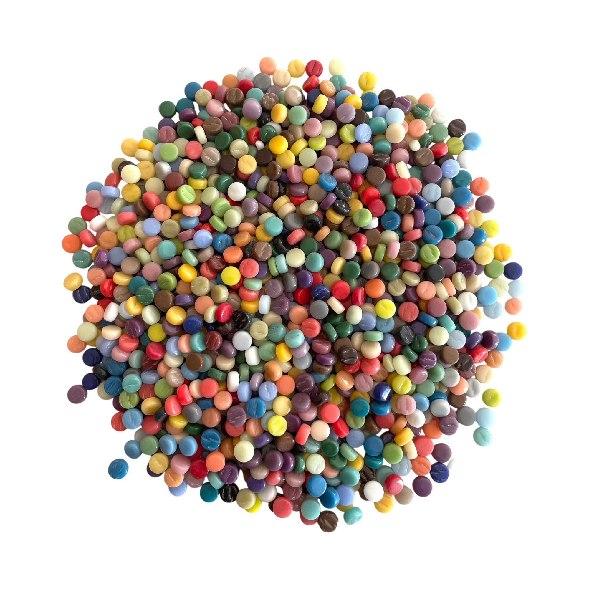 Karışık Cam Mozaik- 8mm çap - 500 gram