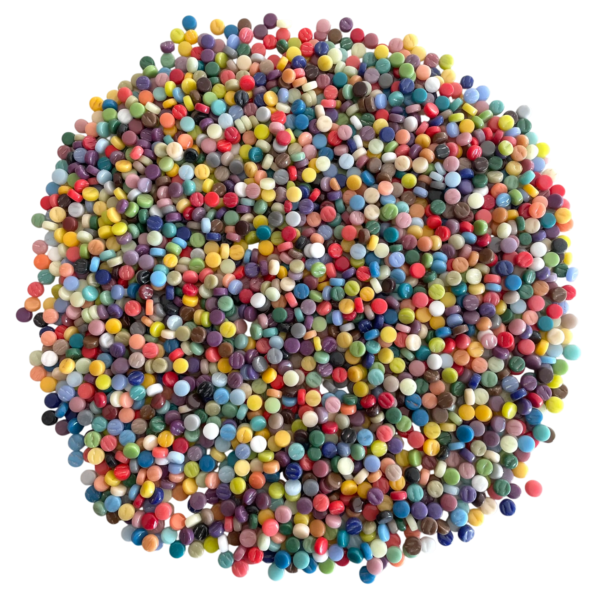 Karışık Cam Mozaik- 8mm çap - 1000 gr