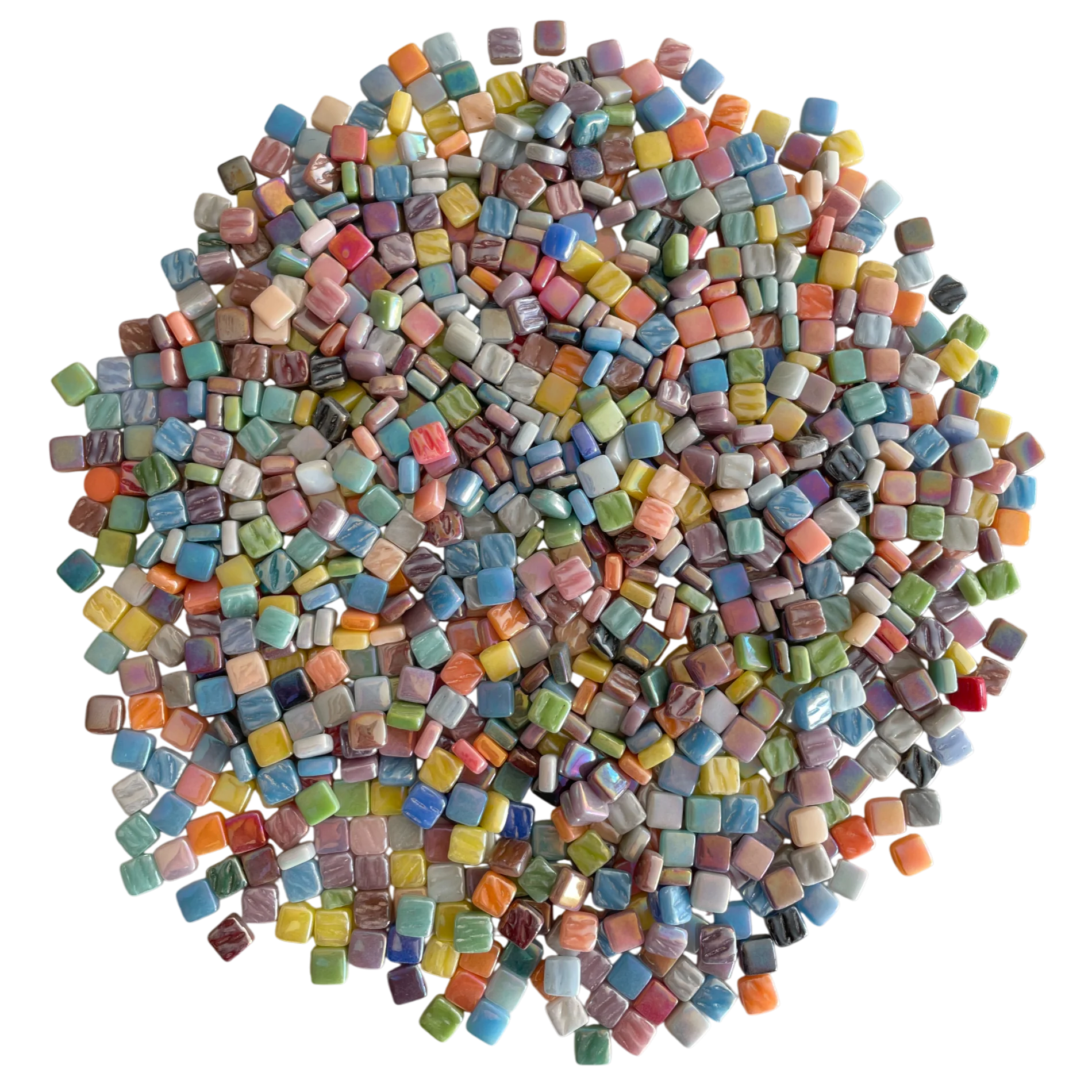 Karışık Yansımalı Cam Mozaik- 8x8mm - 500 gram