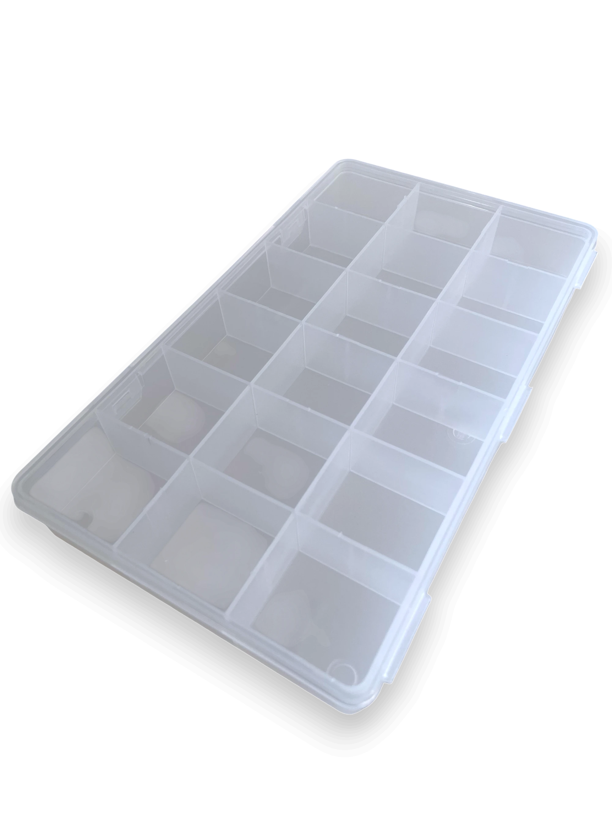 Bölmeli Plastik Organizer - Şeffaf 18 Bölmeli (145X255X34)