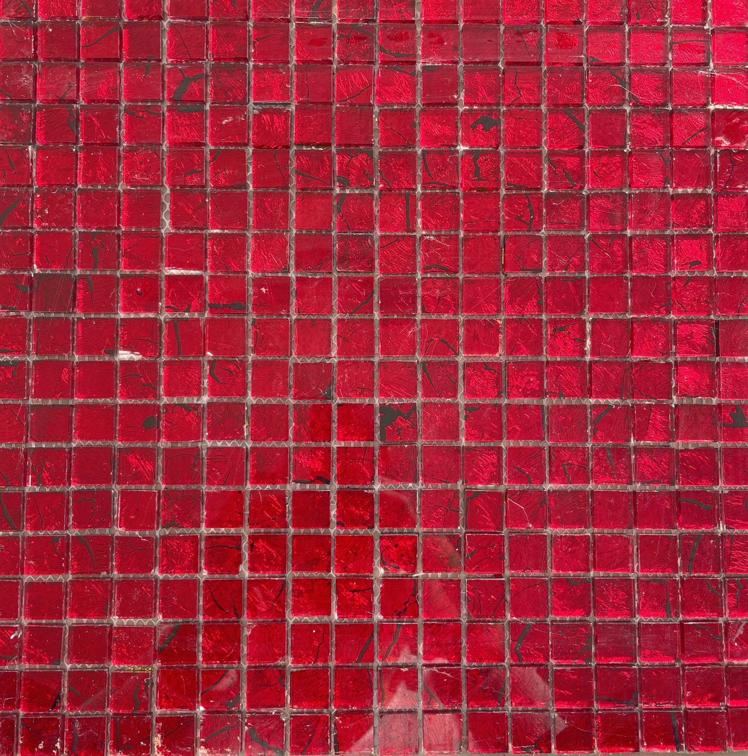 File Kristal Cam Mozaik (30x30cm) - Kırmızı