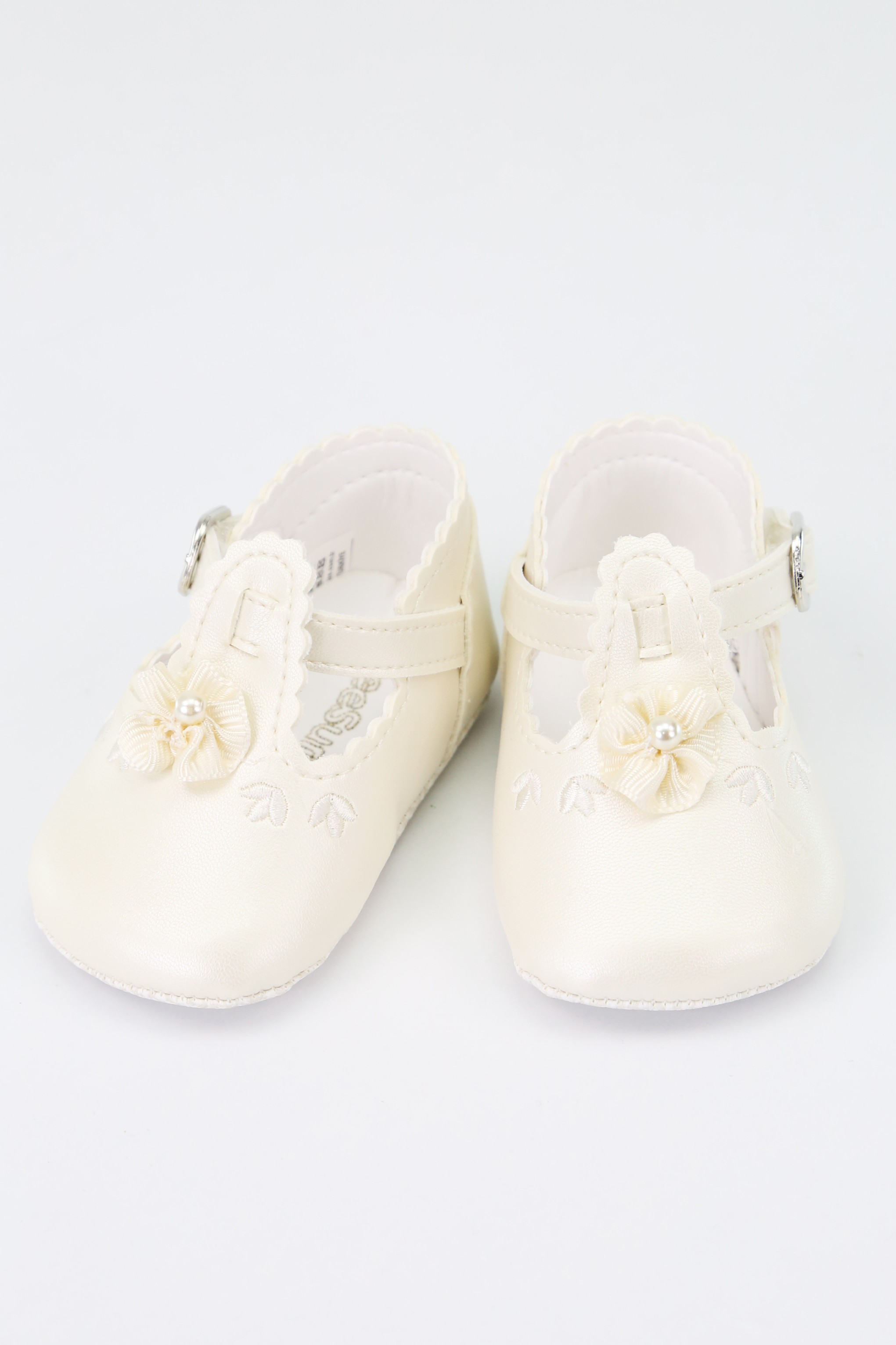 Kız Bebek Yumuşak Taban Ayakkabı, 16-17-18 Numara - Ekru