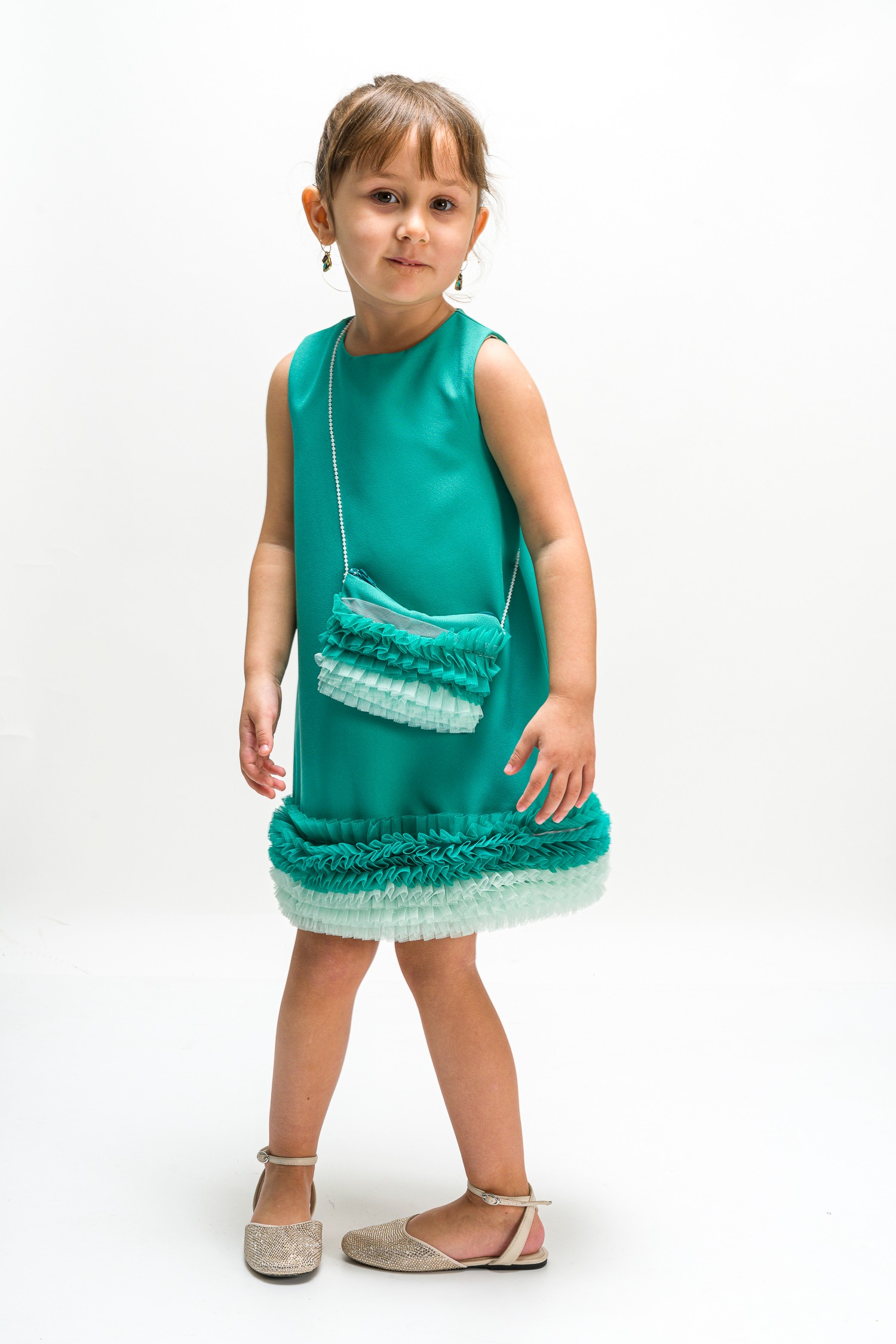 Neşeli Pastel: Bebekler İçin Renk Cümbüşü Parti Elbisesi - 6-18 Ay