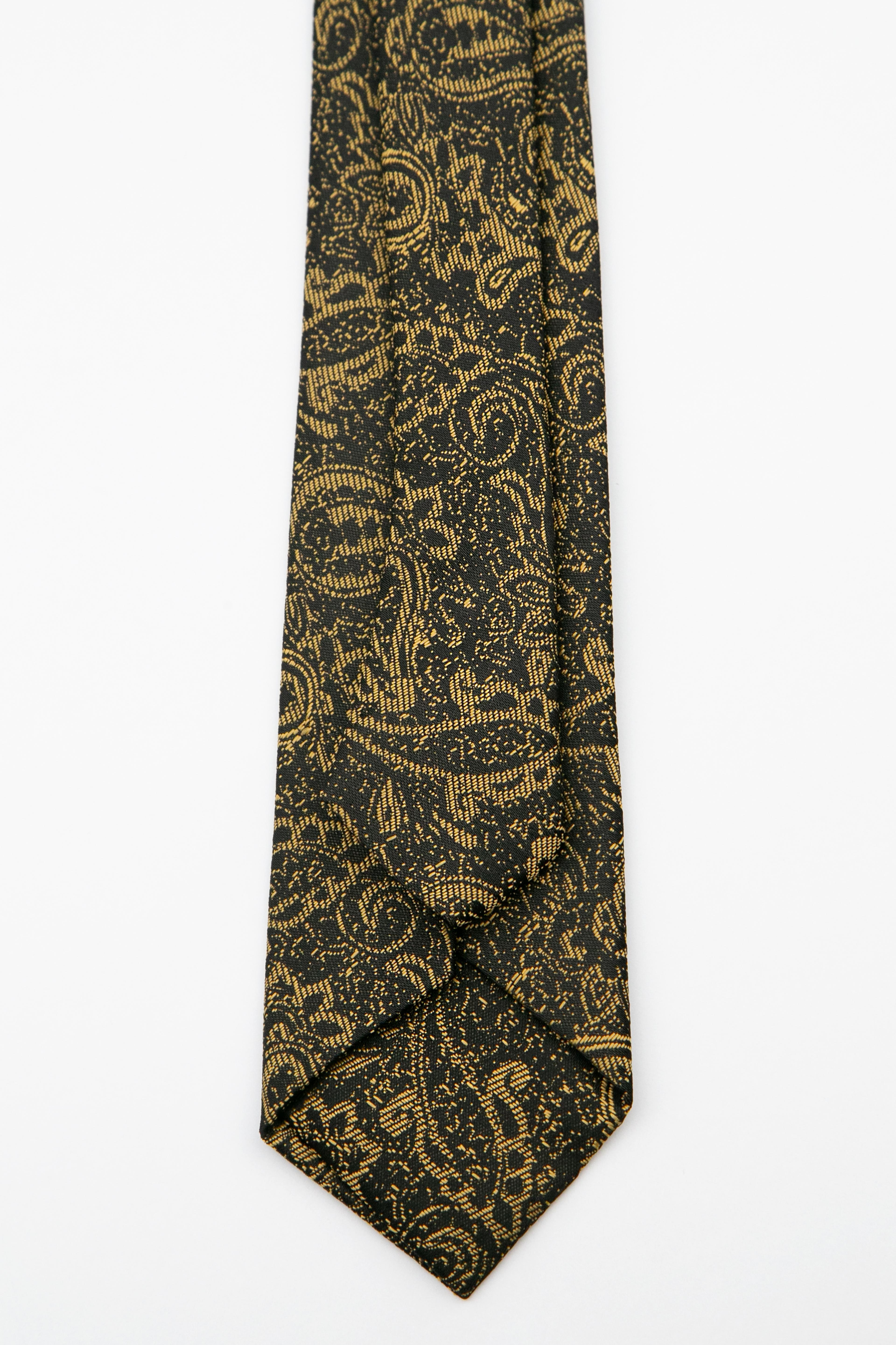Erkek Çocuk Kravat ve Mendil Seti – Desenli, Klasik ve Modern Tarz – 2-13 Yaş – 110x5cm - Hardal