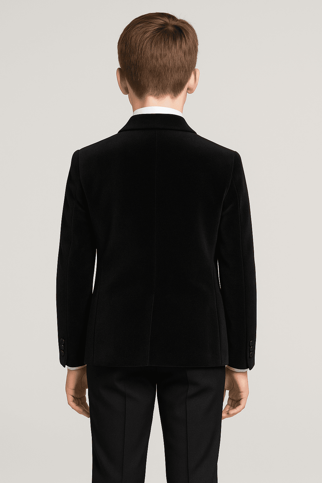 Erkek Çocuk Kadife Damatlık Blazer Ceket  - Siyah