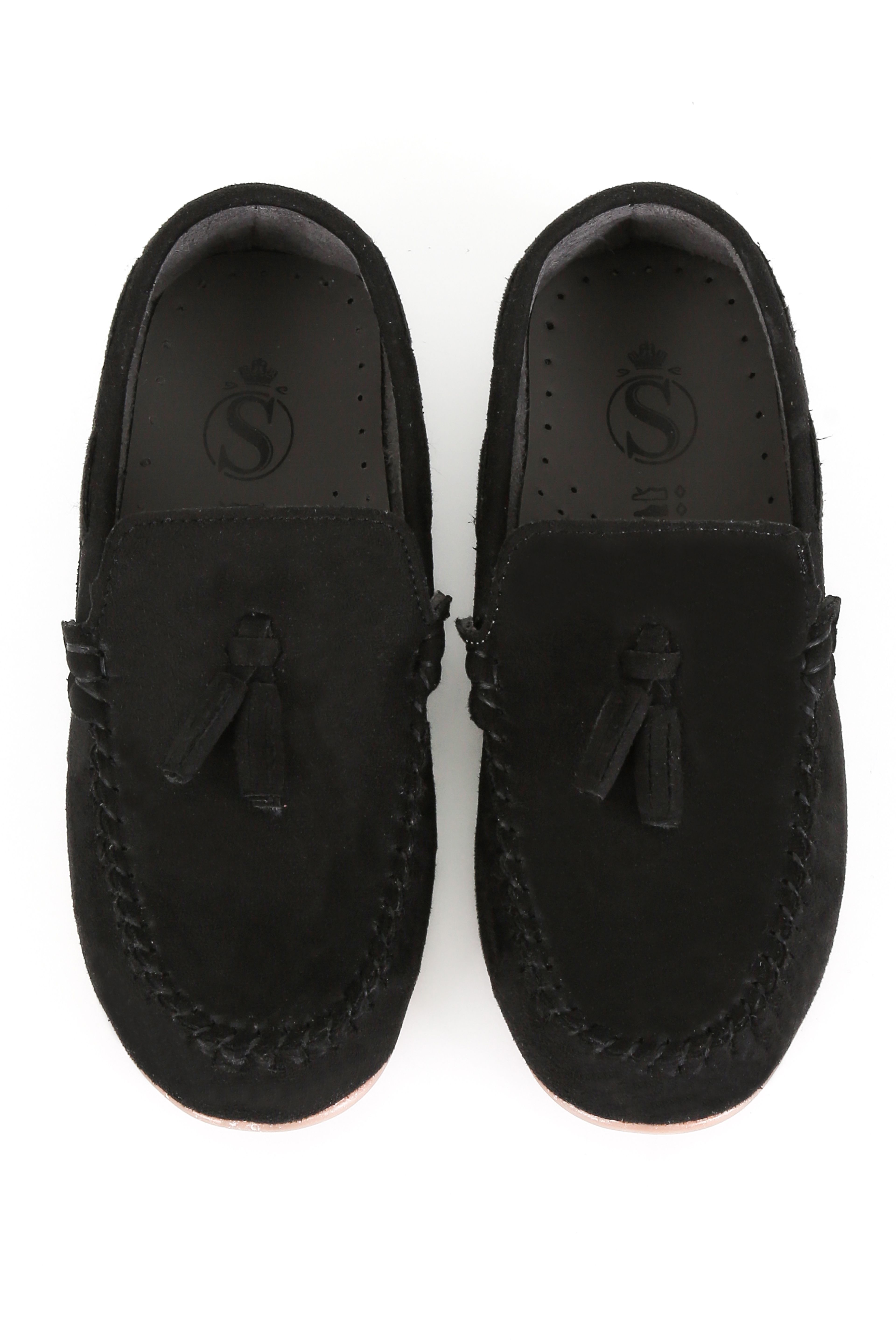 Erkek Çocuk Süet Loafer Ayakkabı - Siyah