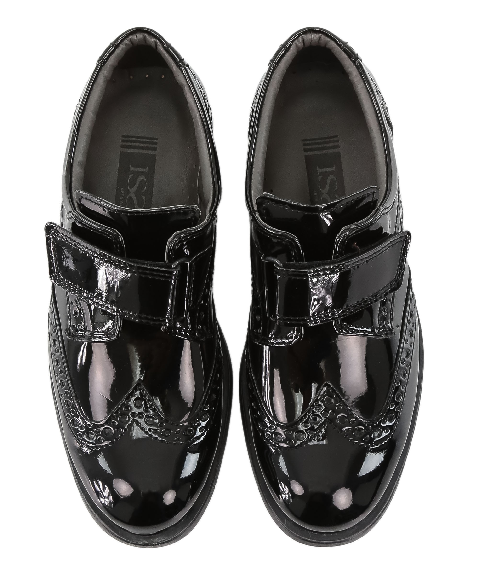 Erkek Çocuk Siyah Velcro Brouge Ayakkabı
