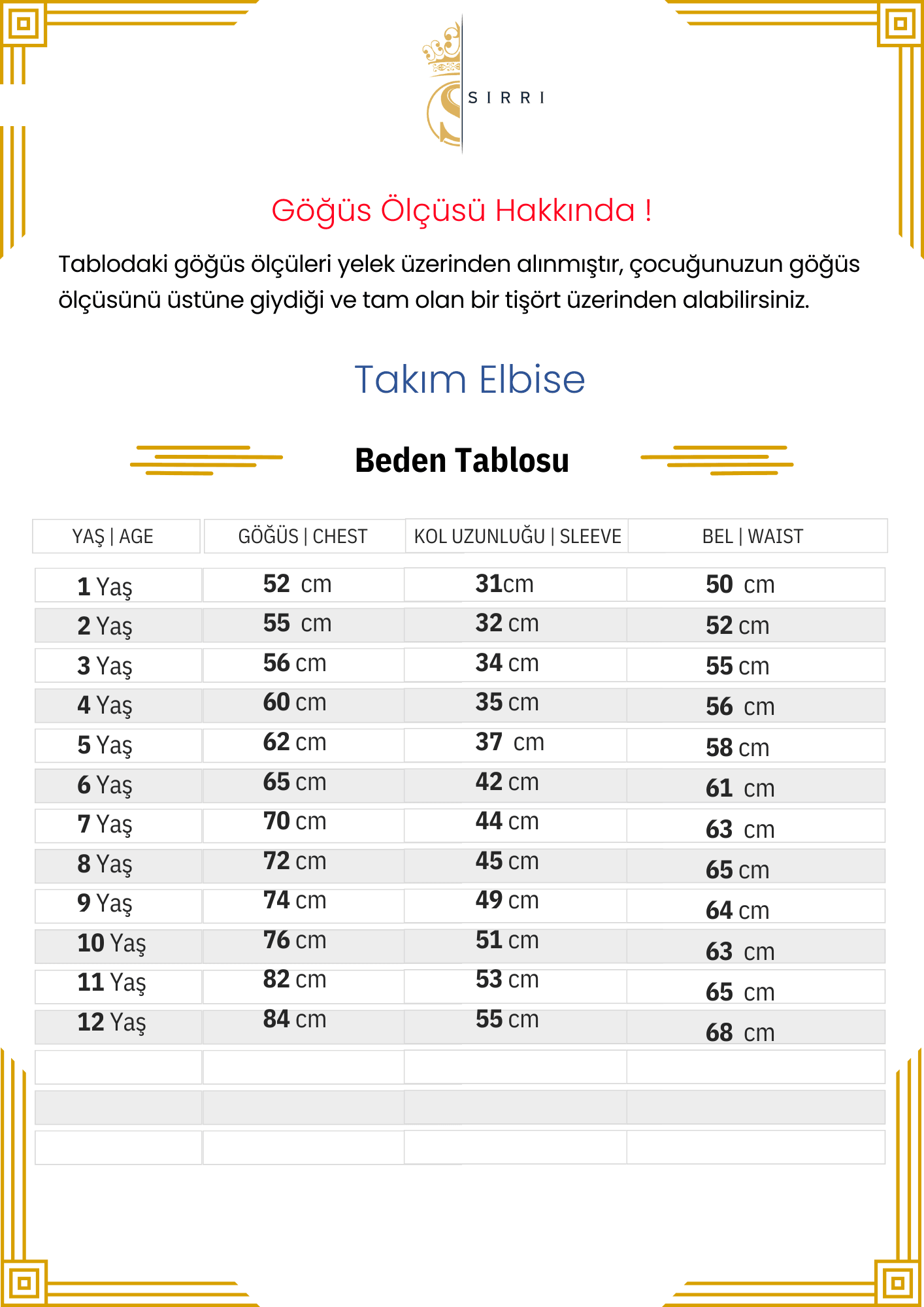 Erkek Çocuk Vista Takım Elbise 4 Parça (1-12 Yaş)