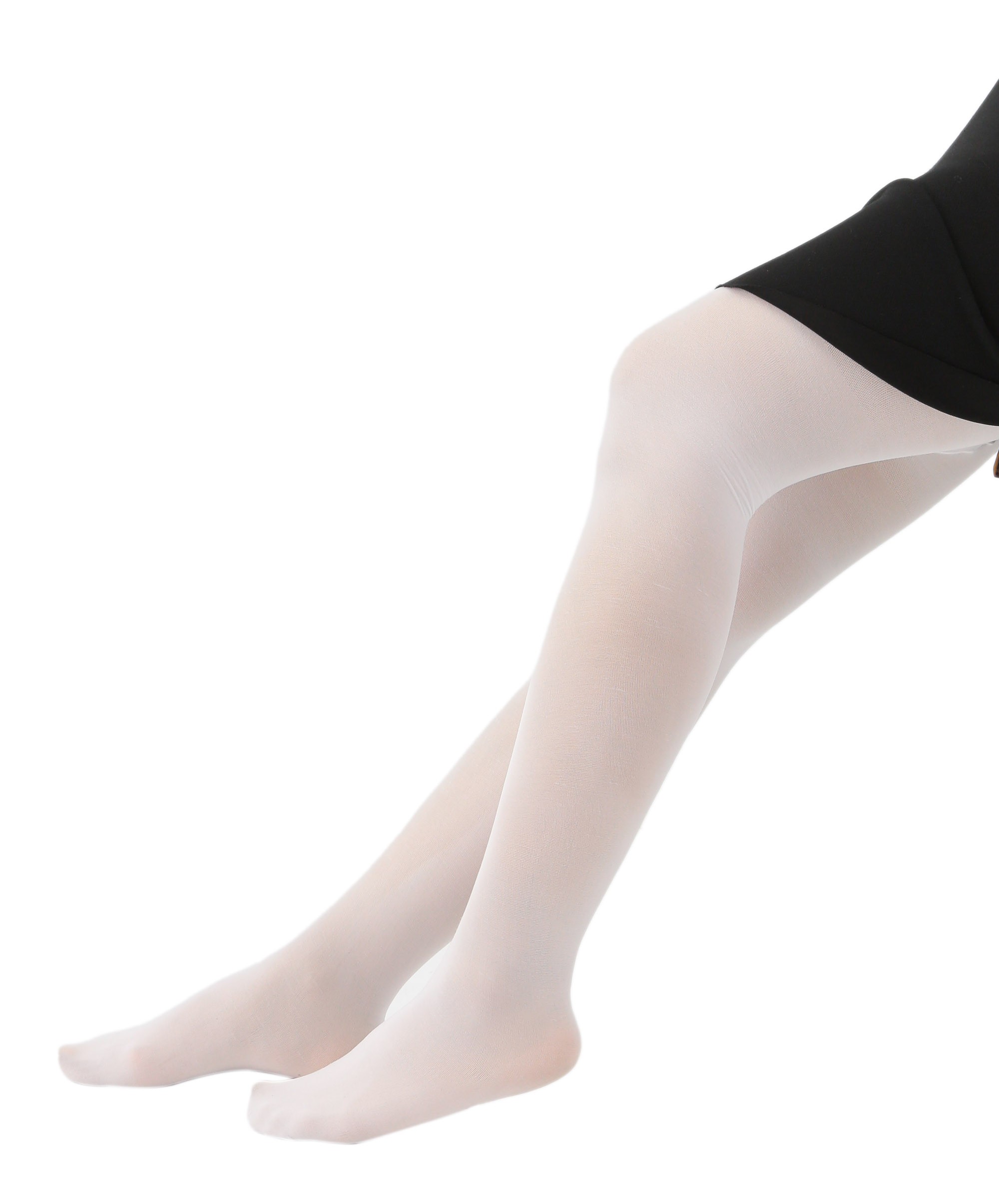 1-12 Yaş Kız Çocuk 50 DEN Mikrofiber Külotlu Çorap - Beyaz