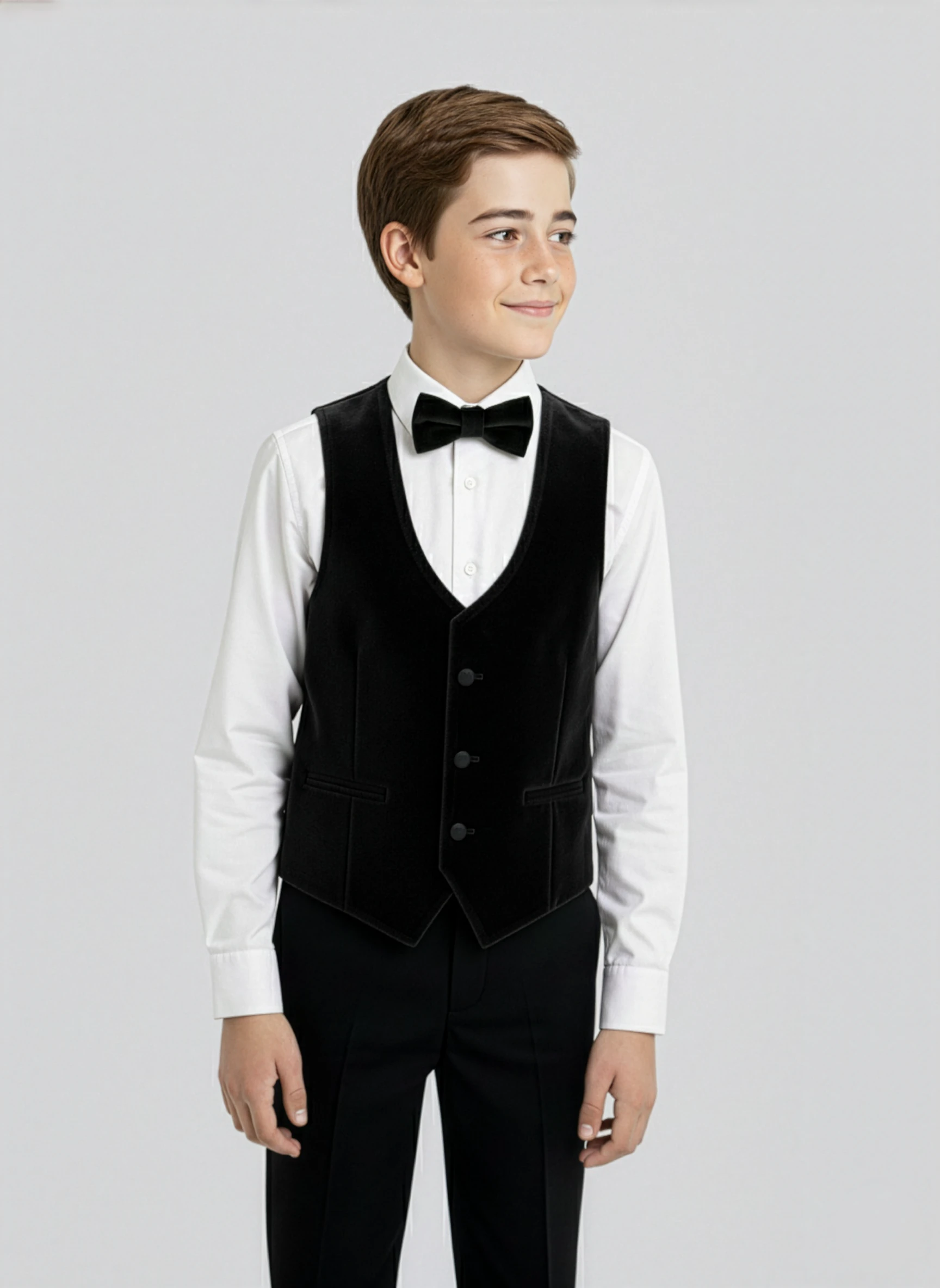 Erkek Çocuk Kadife Yelek - Şıklığınızı Tamamlayacak Parça - Siyah