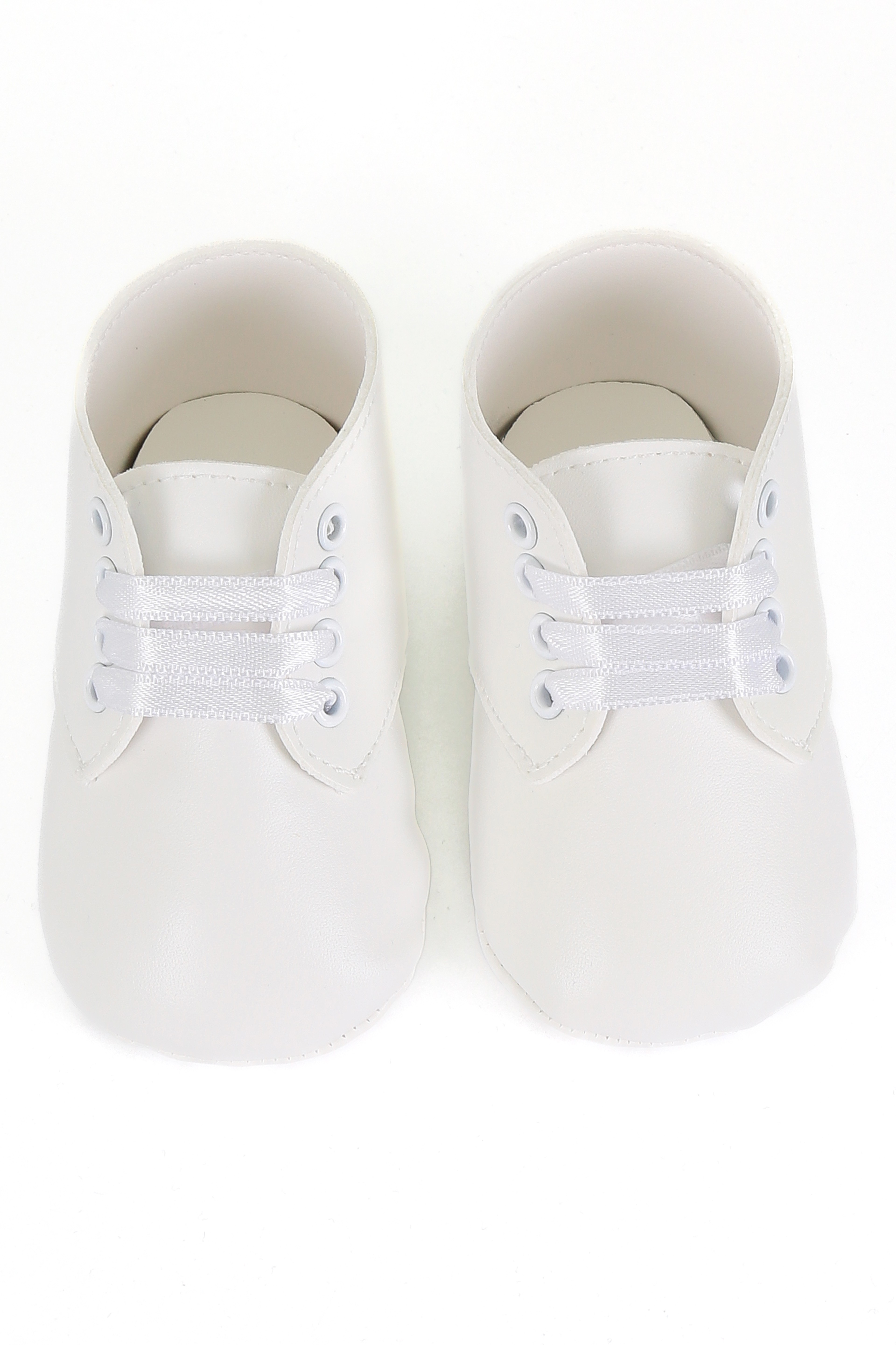 Erkek Bebek Bağcıklı Patik Ayakkabı - Beyaz